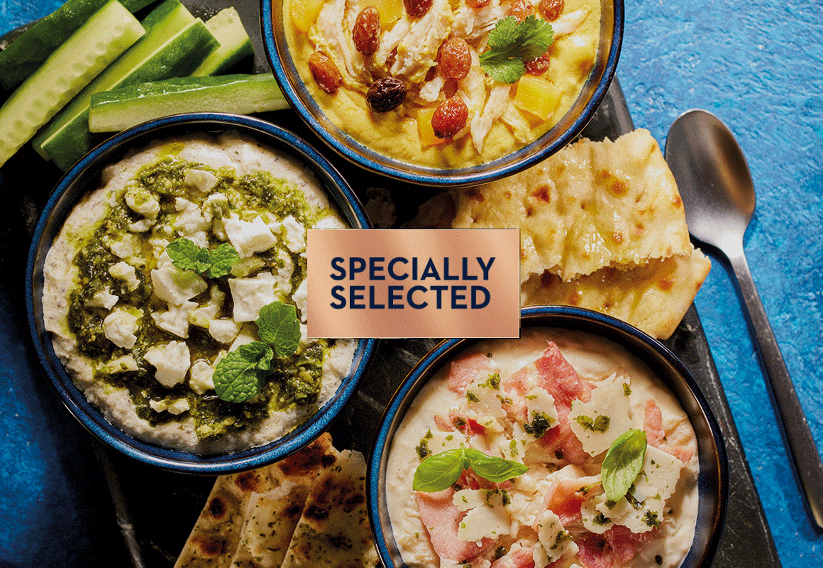 Specially Selected Dips header GIF