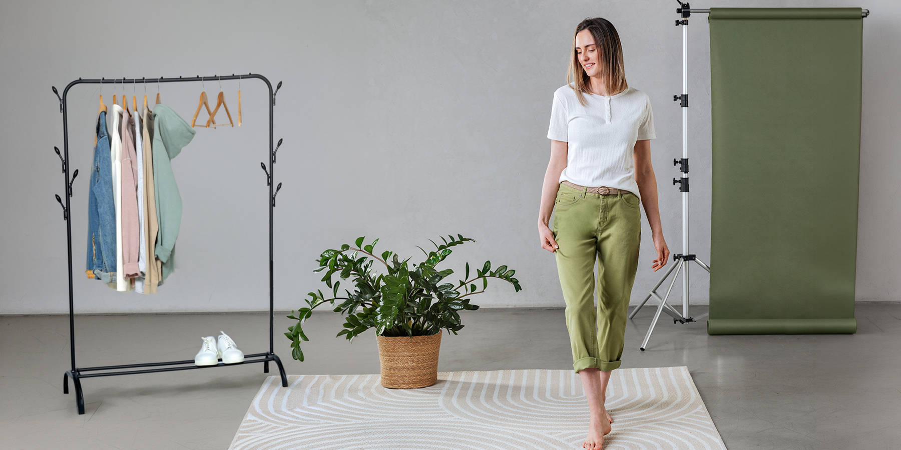 Ženska v fotografskem studiu