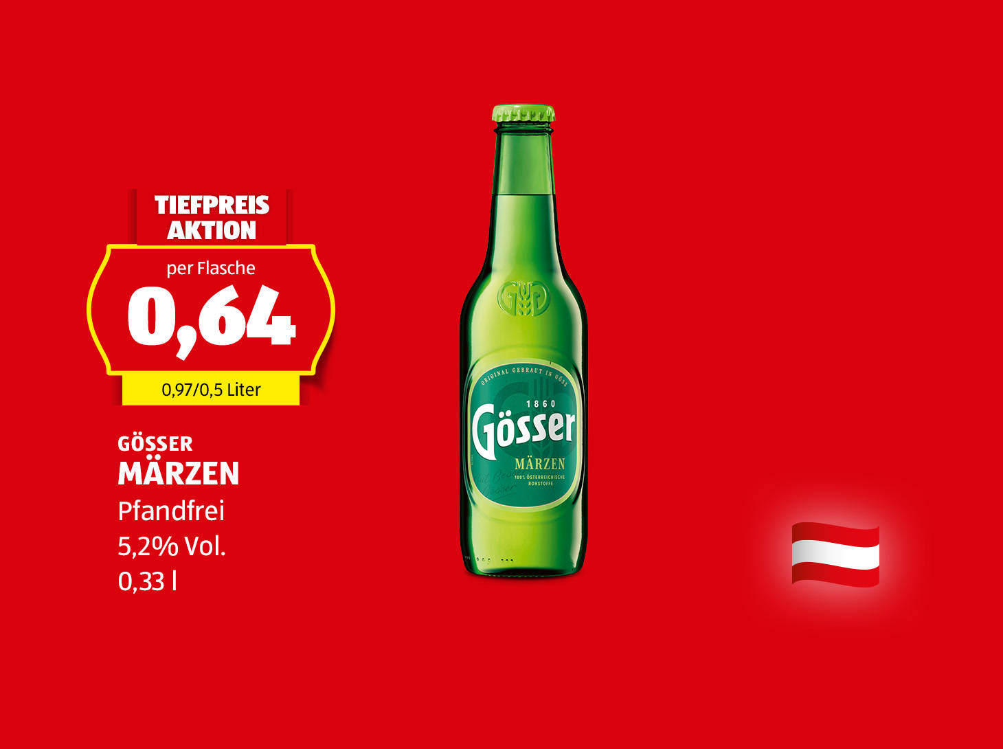 Gösser Märzen, € 0,64