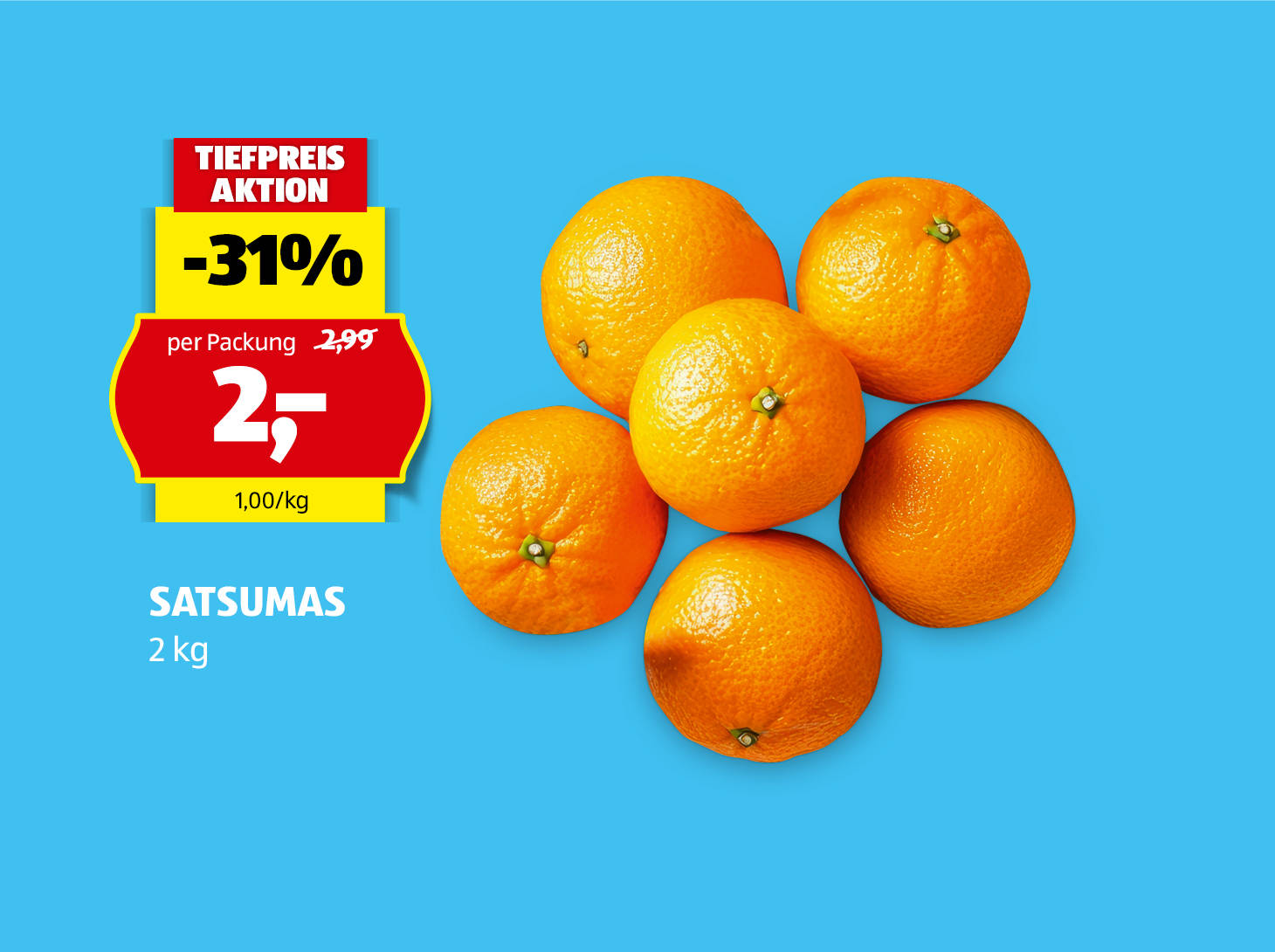 Satsumas, 2 kg, € 2,00