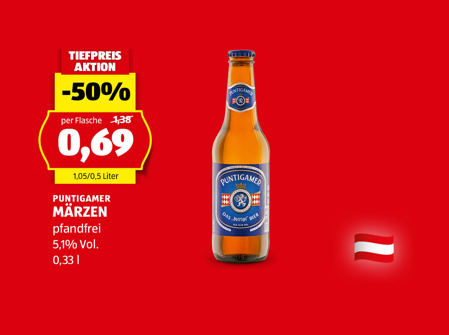 Puntigamer Märzen, 0,33 l, € 0,69