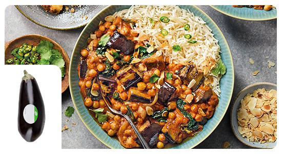 Roasted Aubergine and Chickpea Curry image