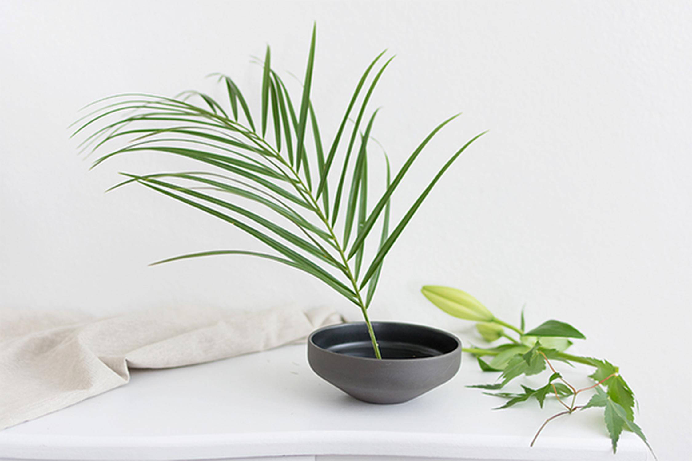 Ikebana mit Höhenunterschieden Schritt 1