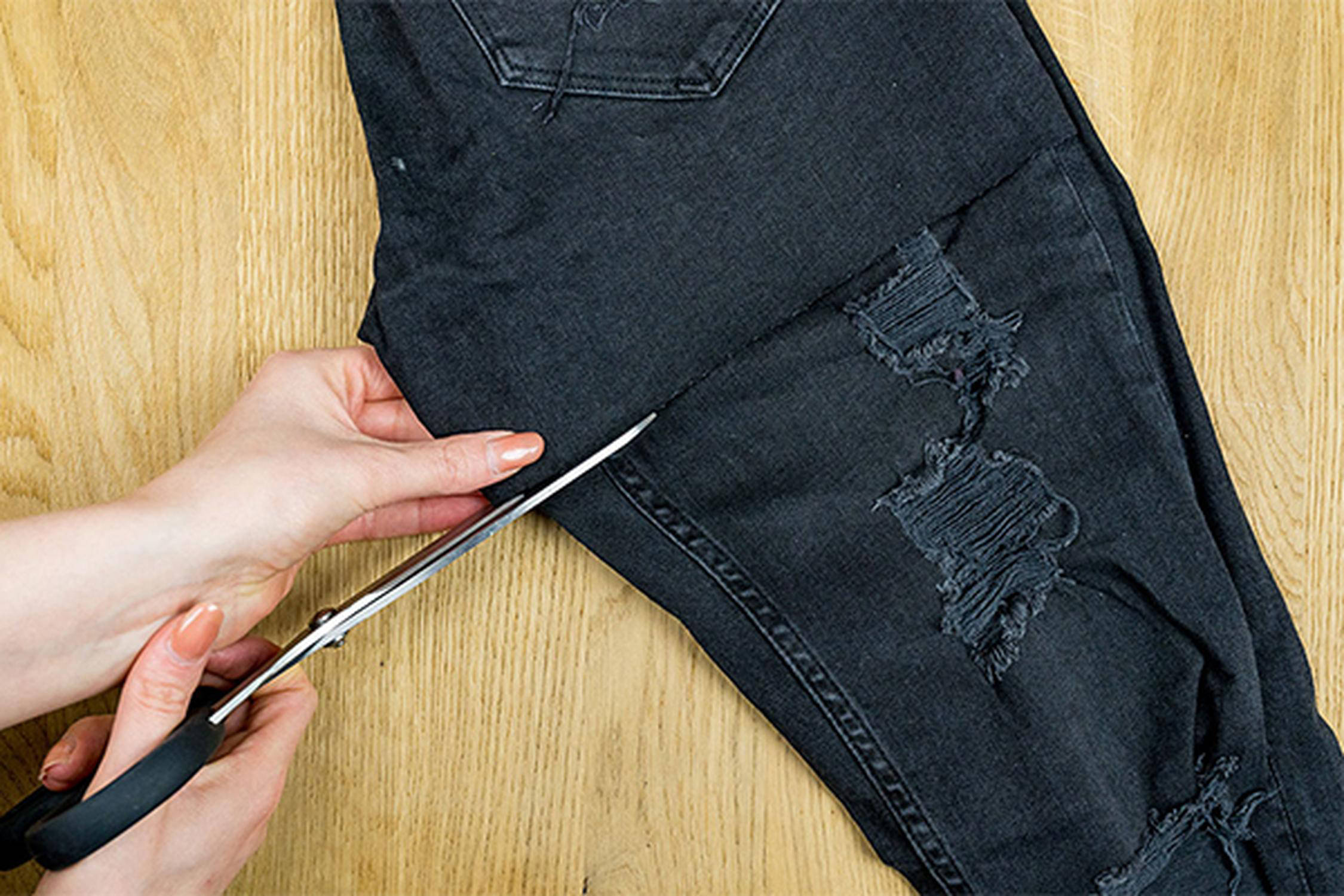 Jeans abschneiden