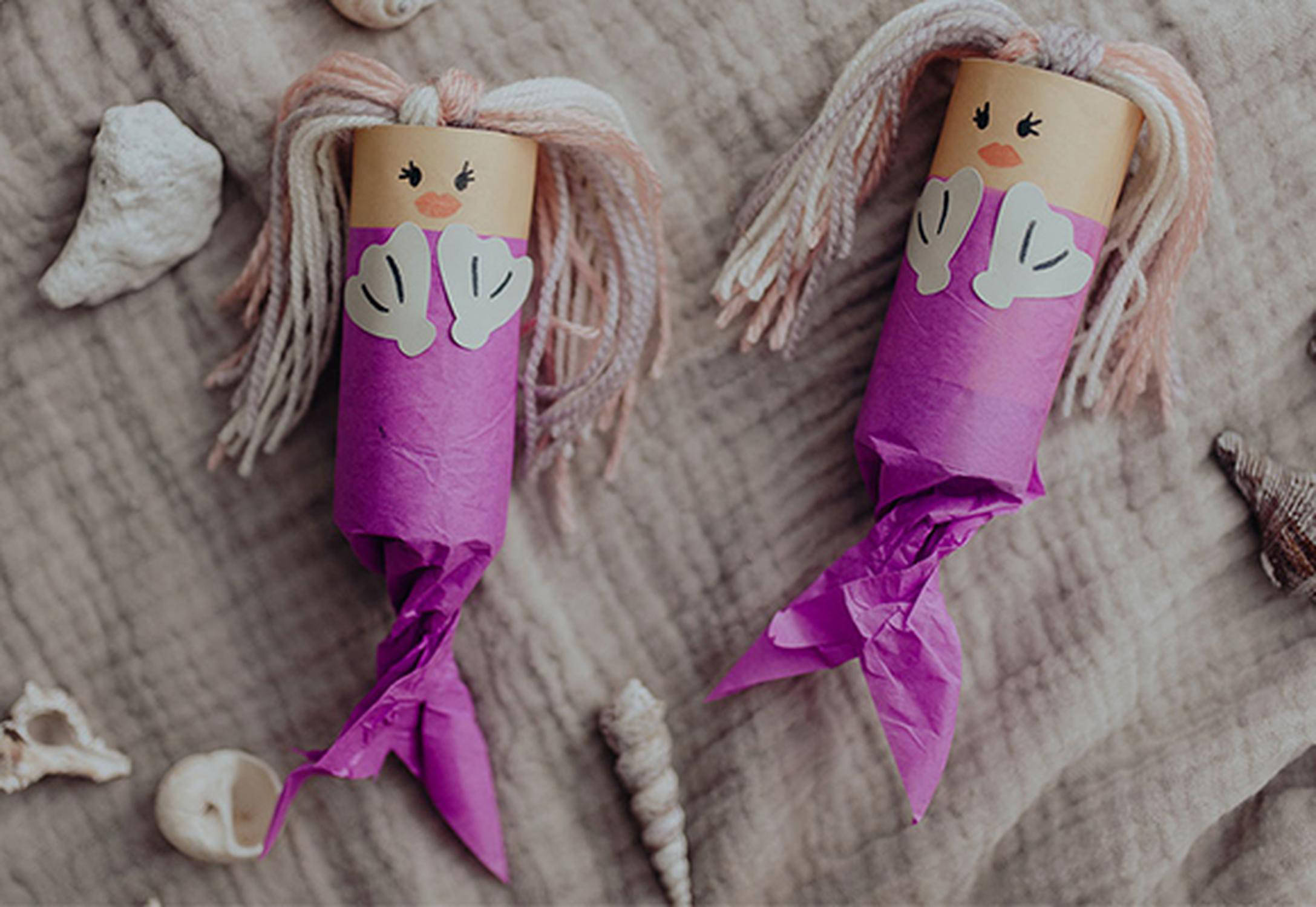 Meerjungfrau DIY - Lustiger Bastelspaß für den Sommer aus Karton