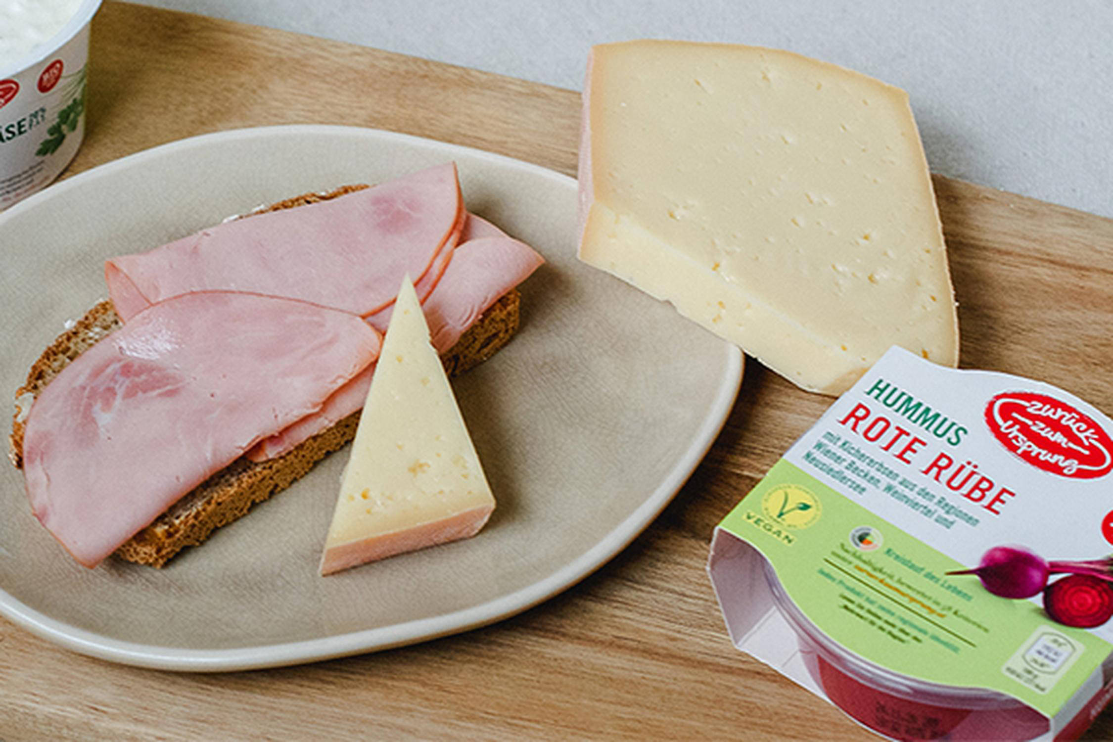 Schinken, Käse, Rote Rübe