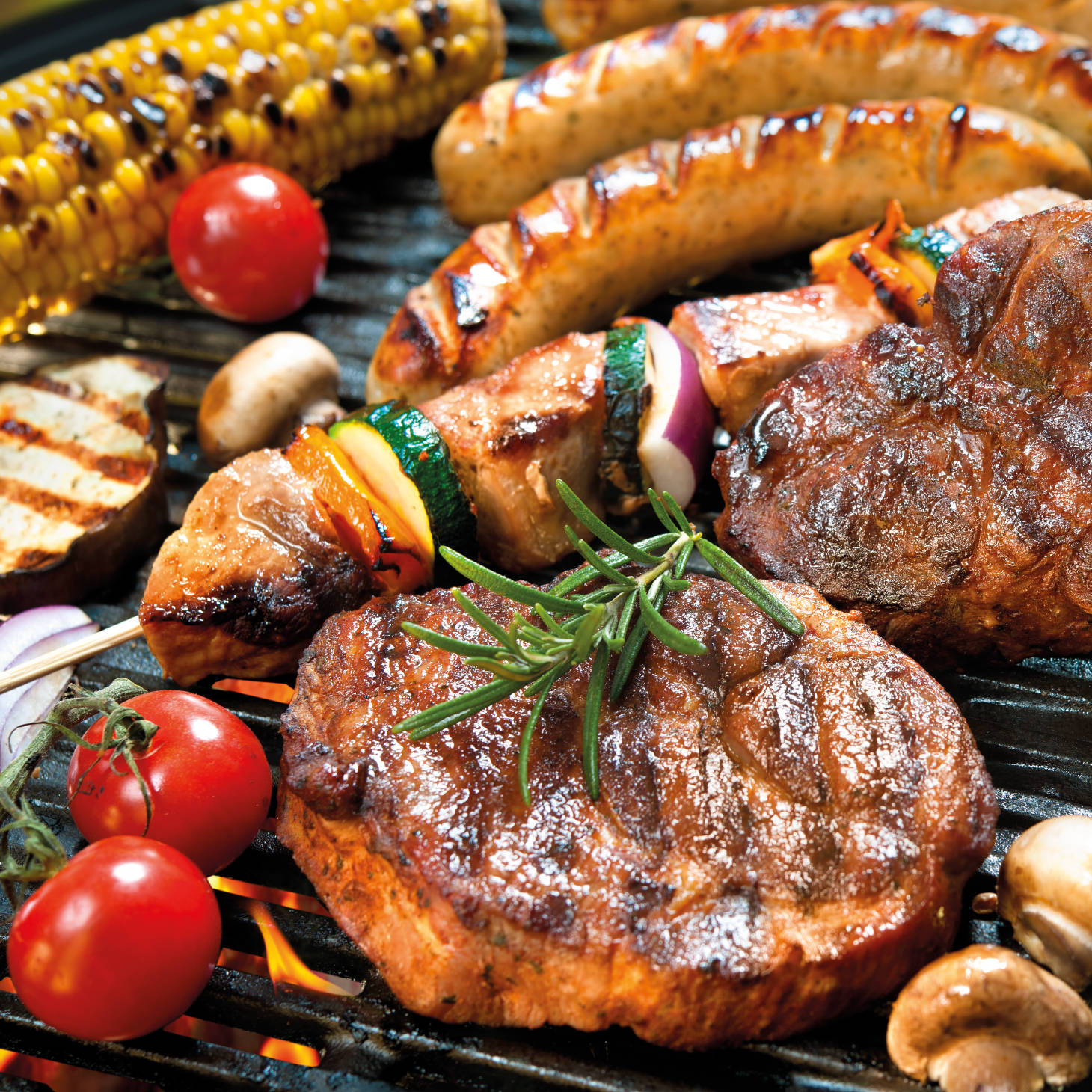Grillgut auf Griller
