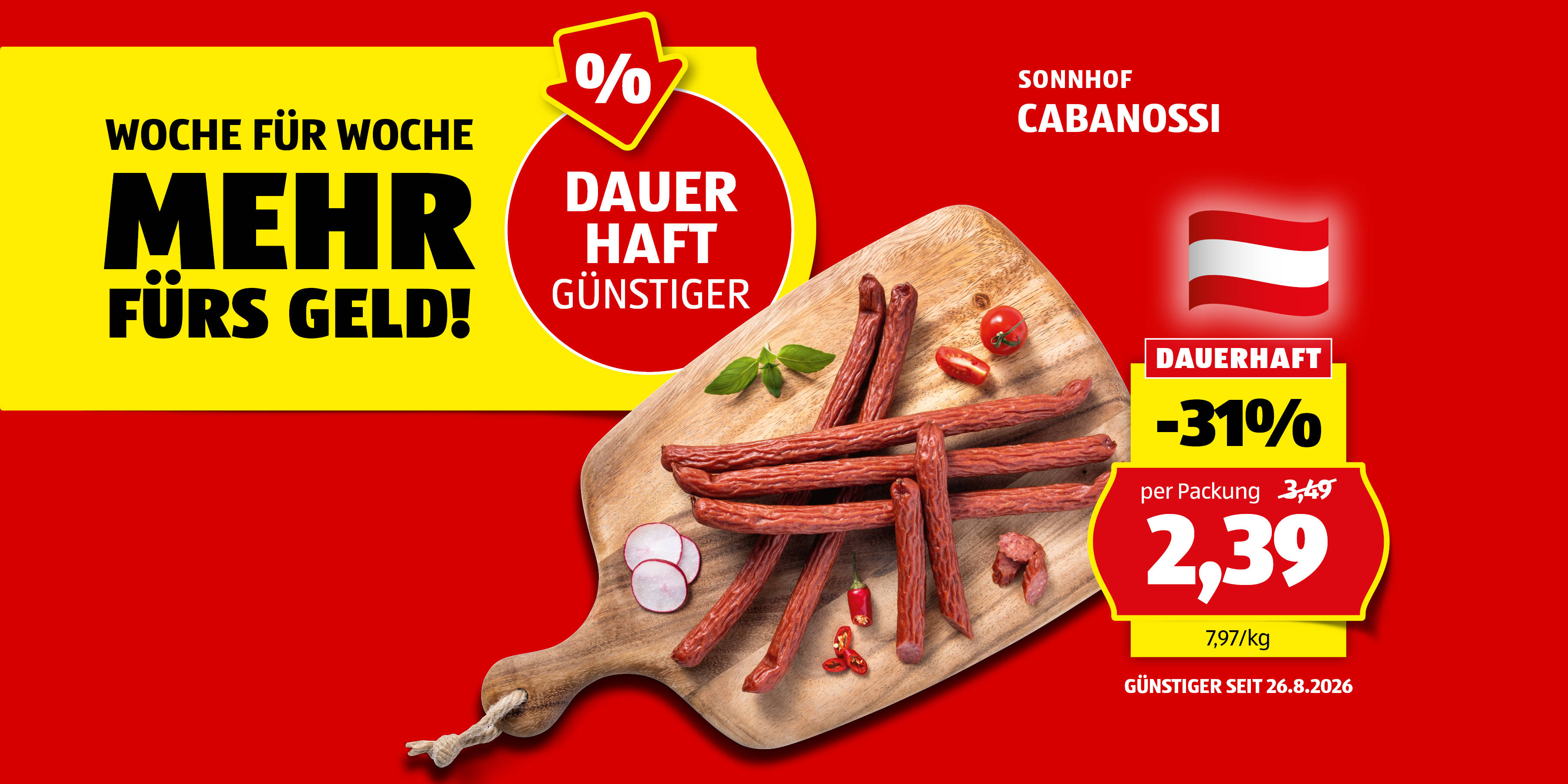 Dauerhaft günstiger - Cabanossi