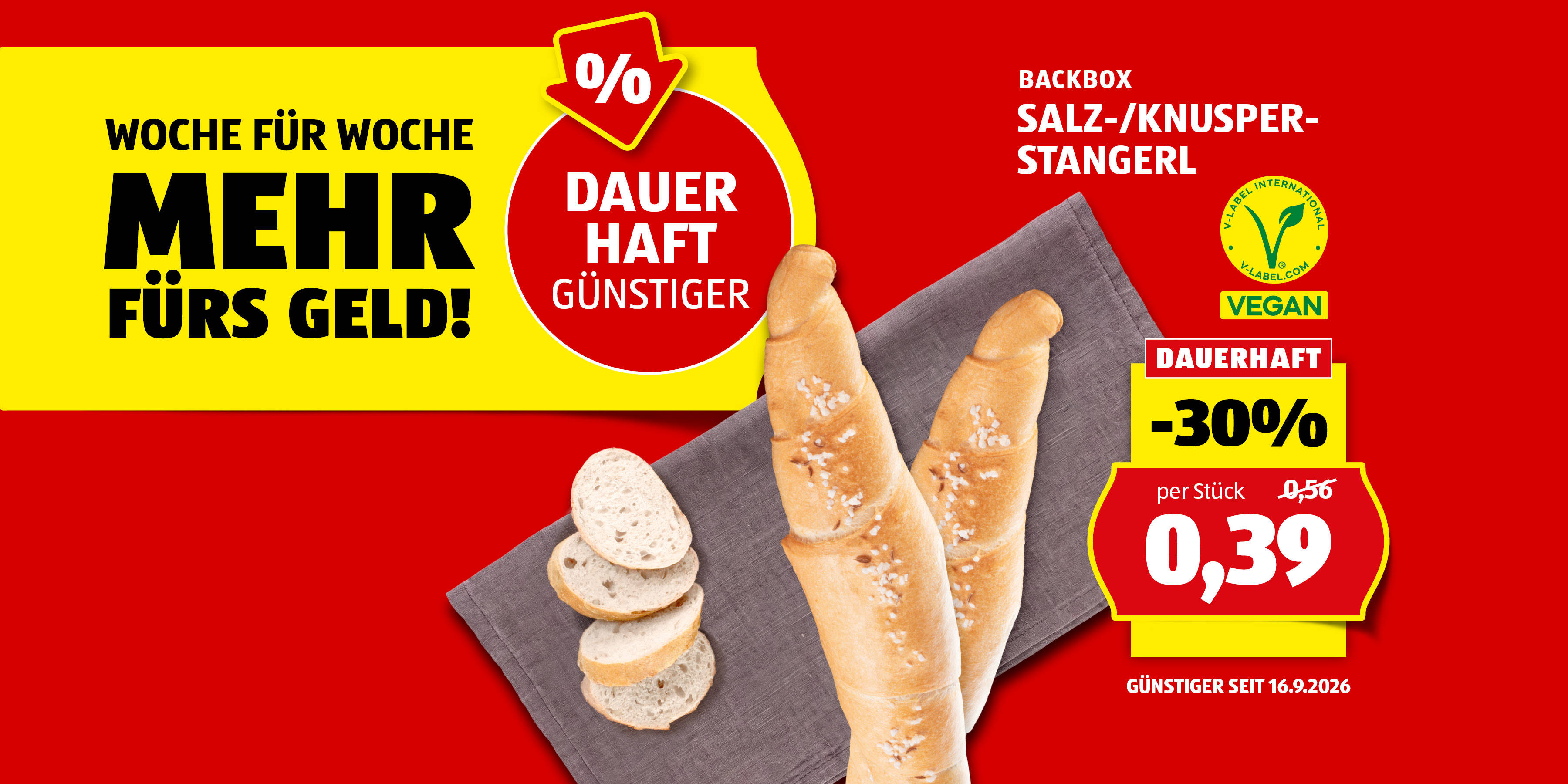 Dauerhaft günstiger - Salz-/Knusperstangerl