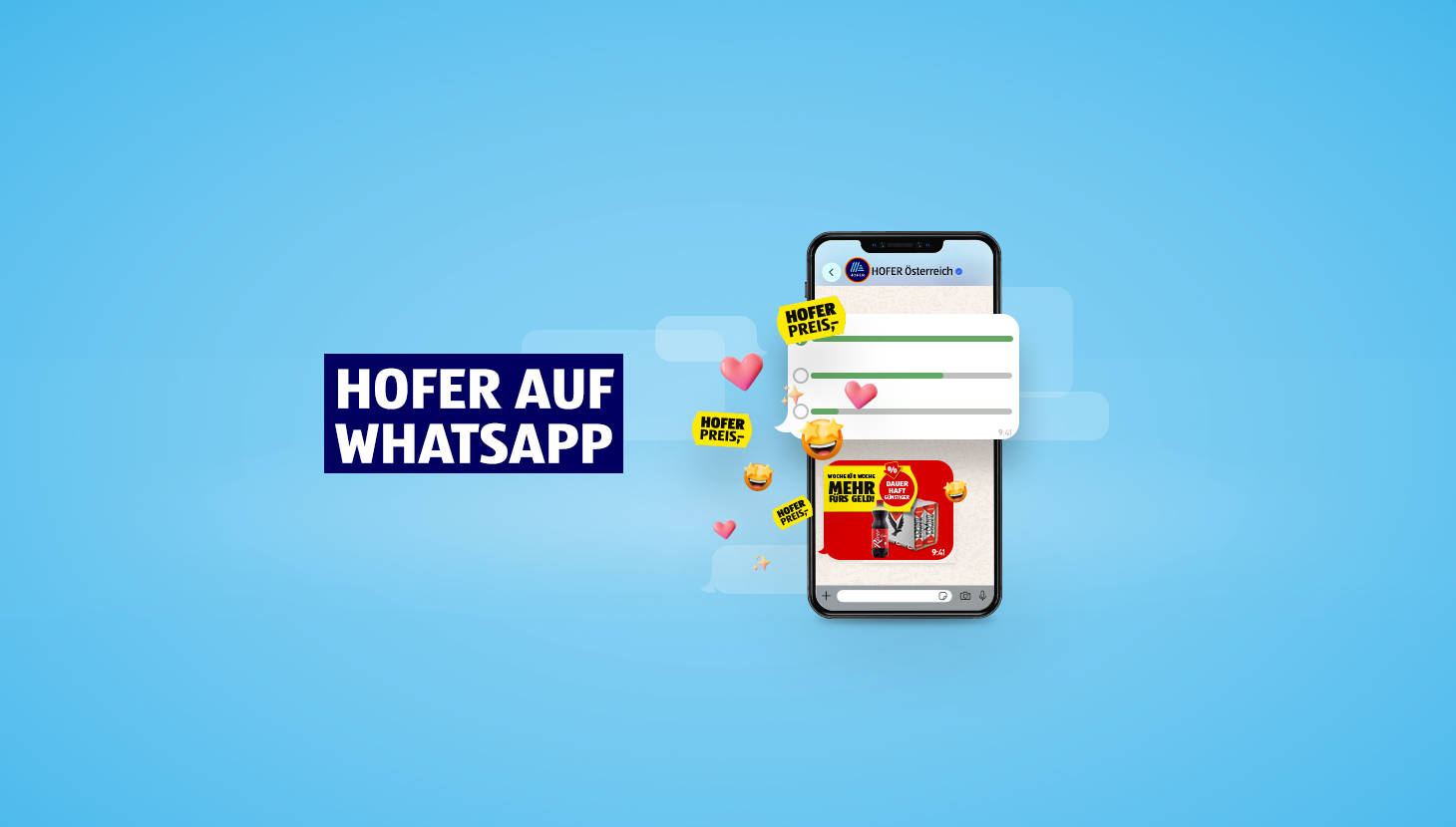 Das HOFER Flugblatt auf WhatsApp. Jetzt anmelden!