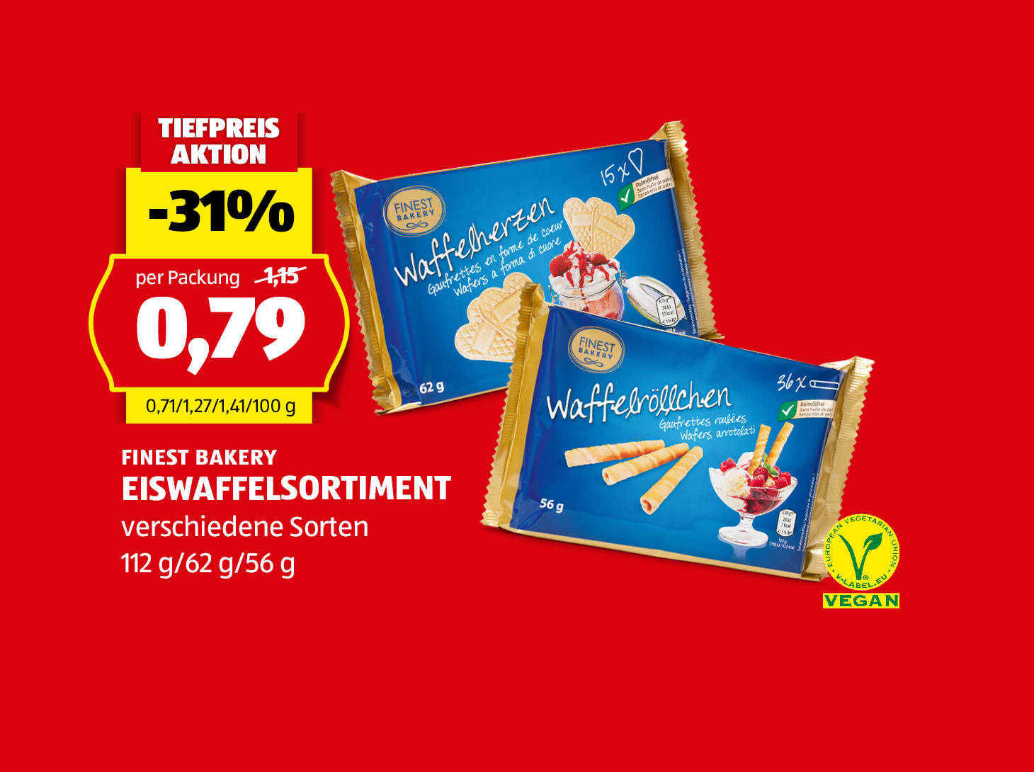 Finest Bakery Eiswaffel-Sortiment, € 0,79