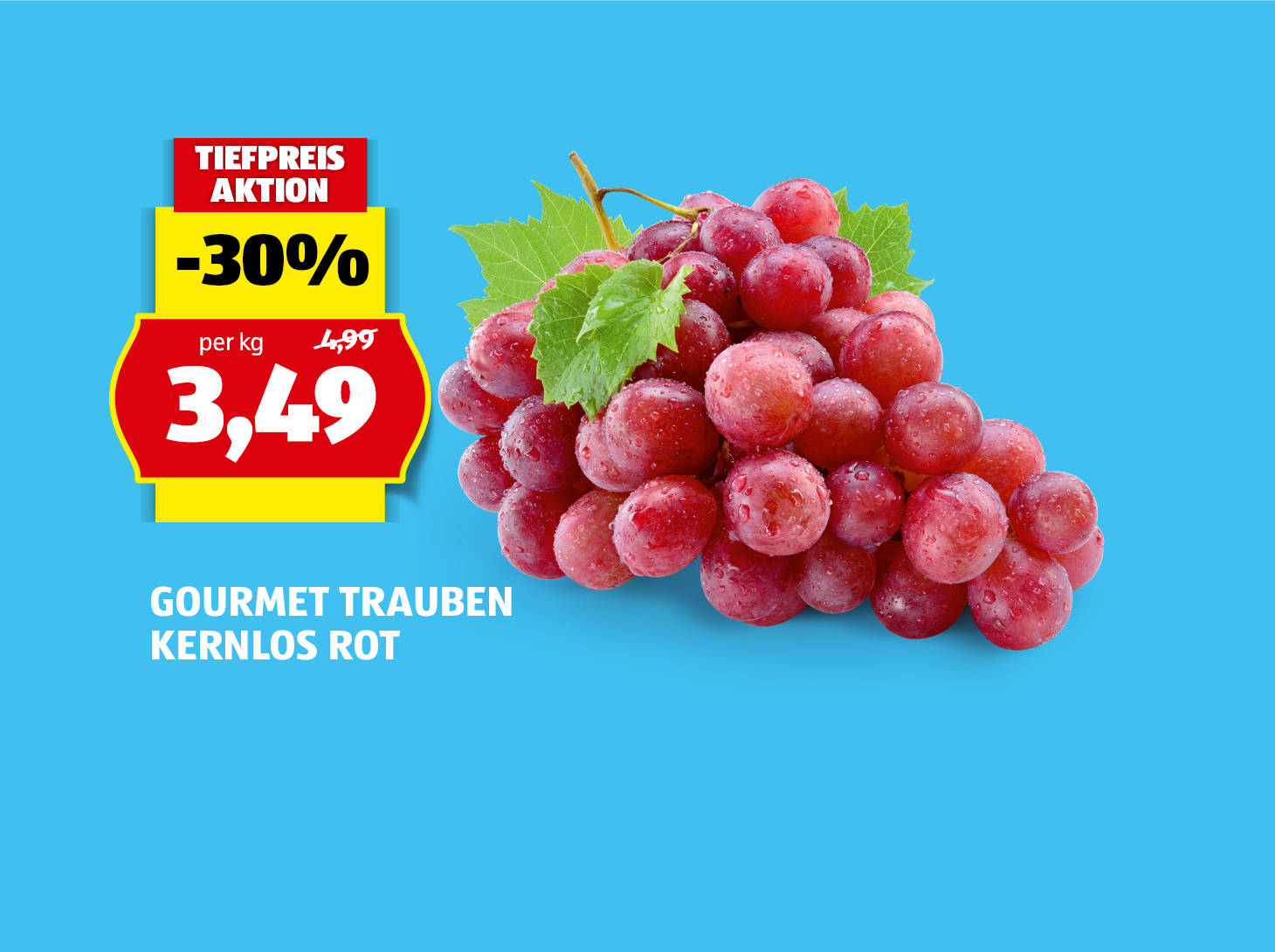 Gourmet Trauben Kernlos rot, € 3,49