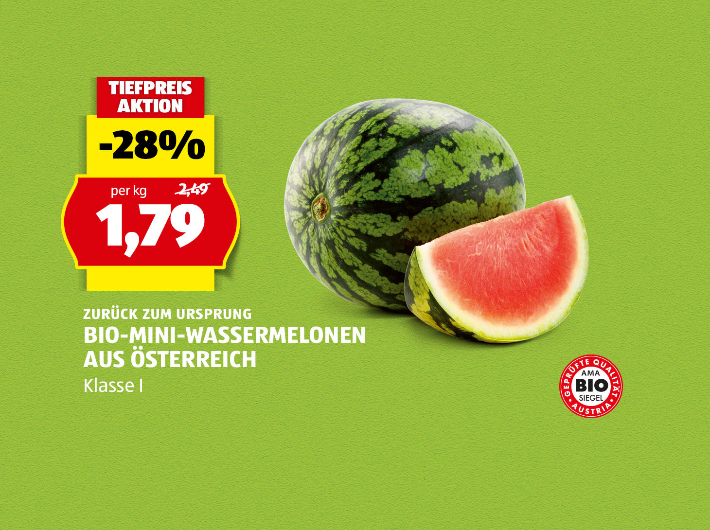 Hofer Marktplatz Bio-Mini-Wassermelone aus Österreich, € 1,79