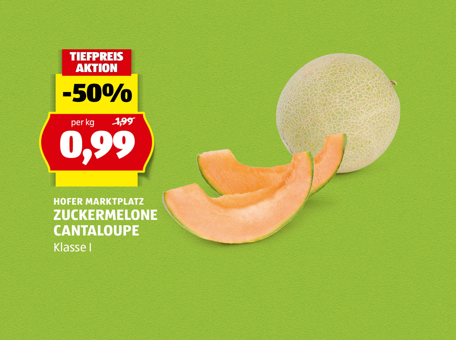 Hofer Marktplatz Zuckermelone Cantaloupe, € 0,99