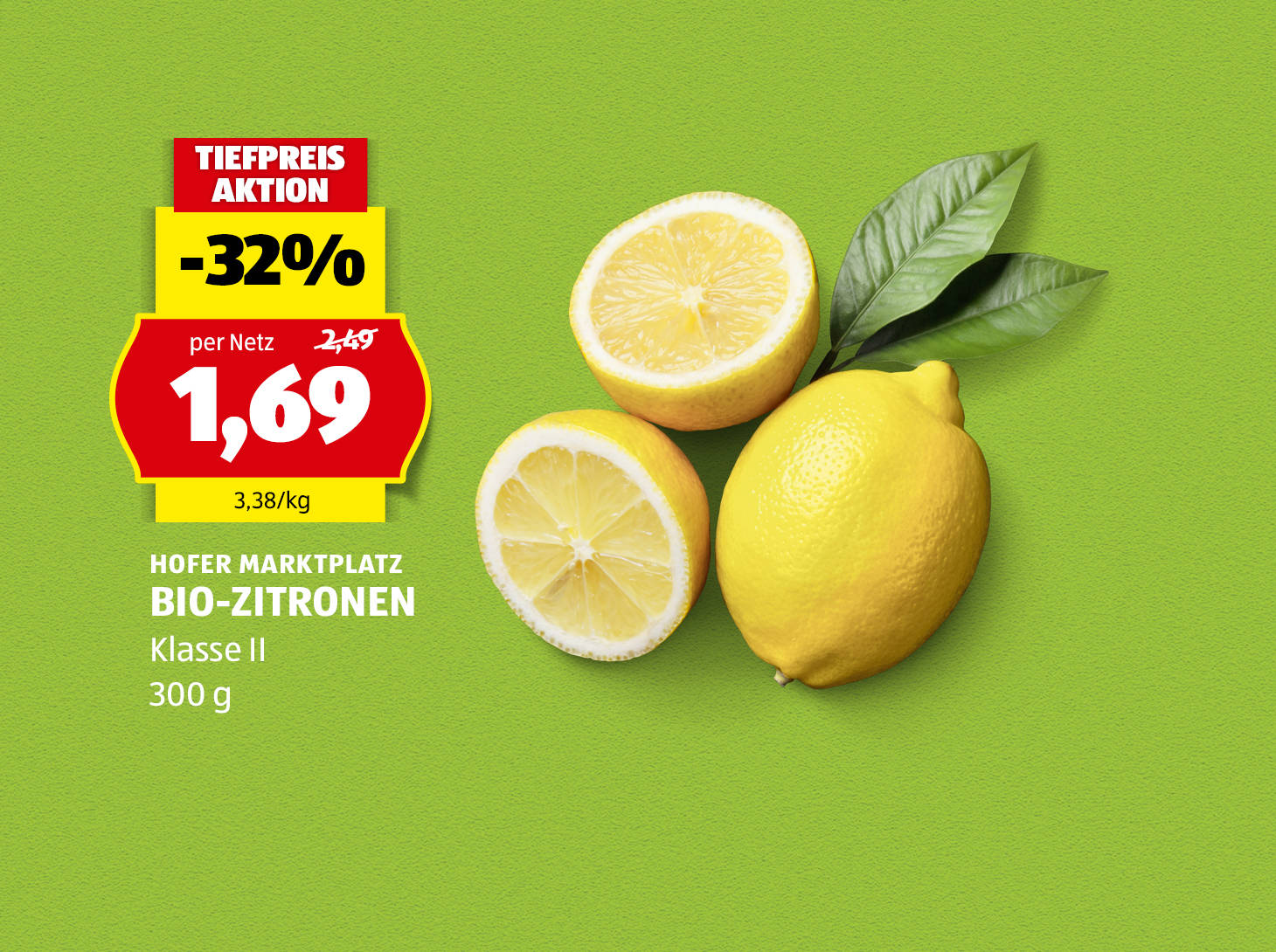 Hofer Marktplatz Bio-Zitronen, € 1,69