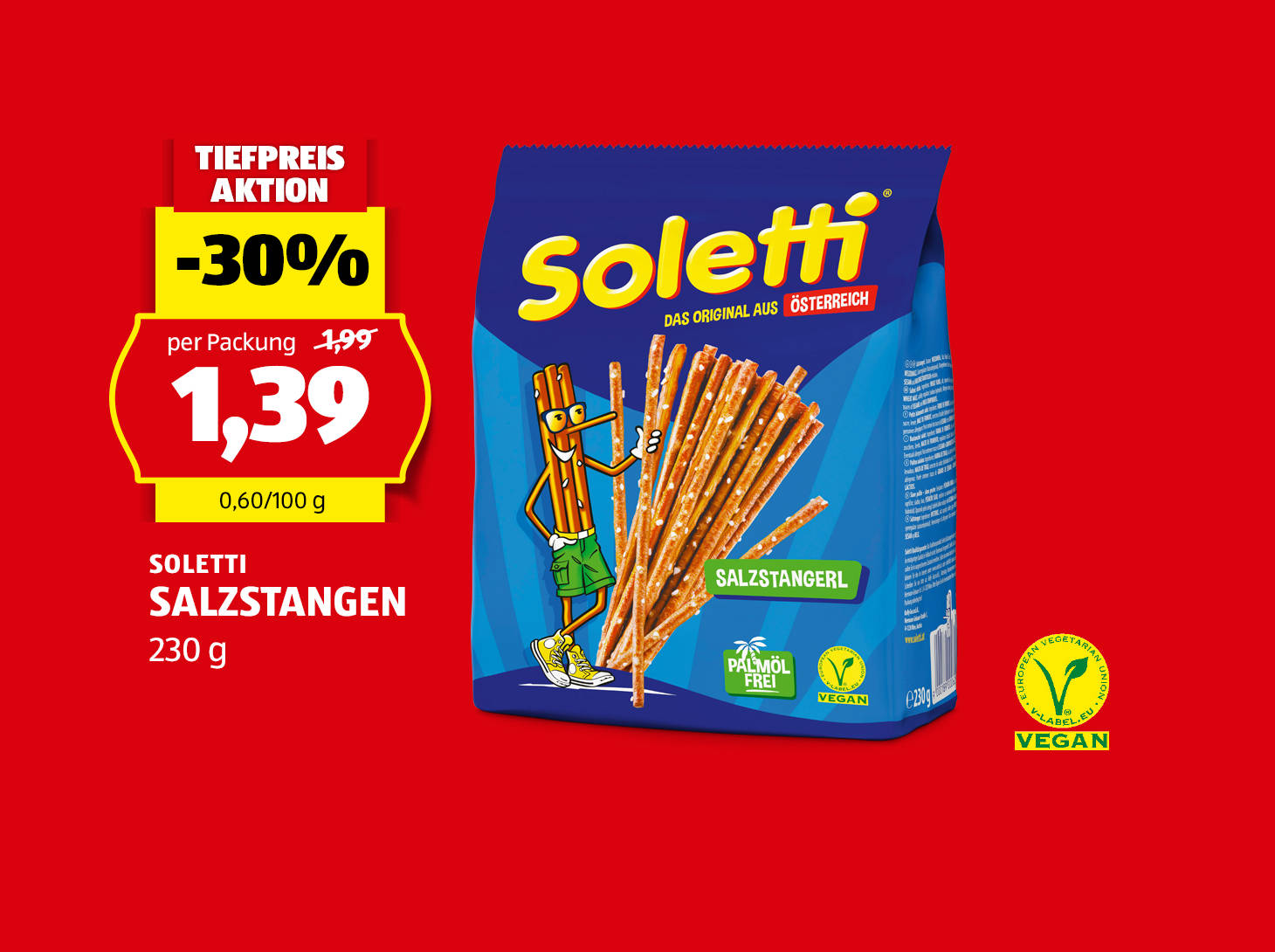 Soletti, Salzstangen, 230 g, € 1,39