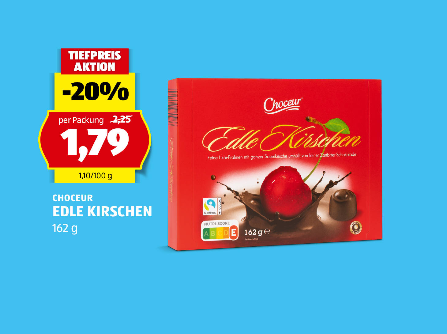 Choceur, Edle Kirschen, 162 g, € 1,79