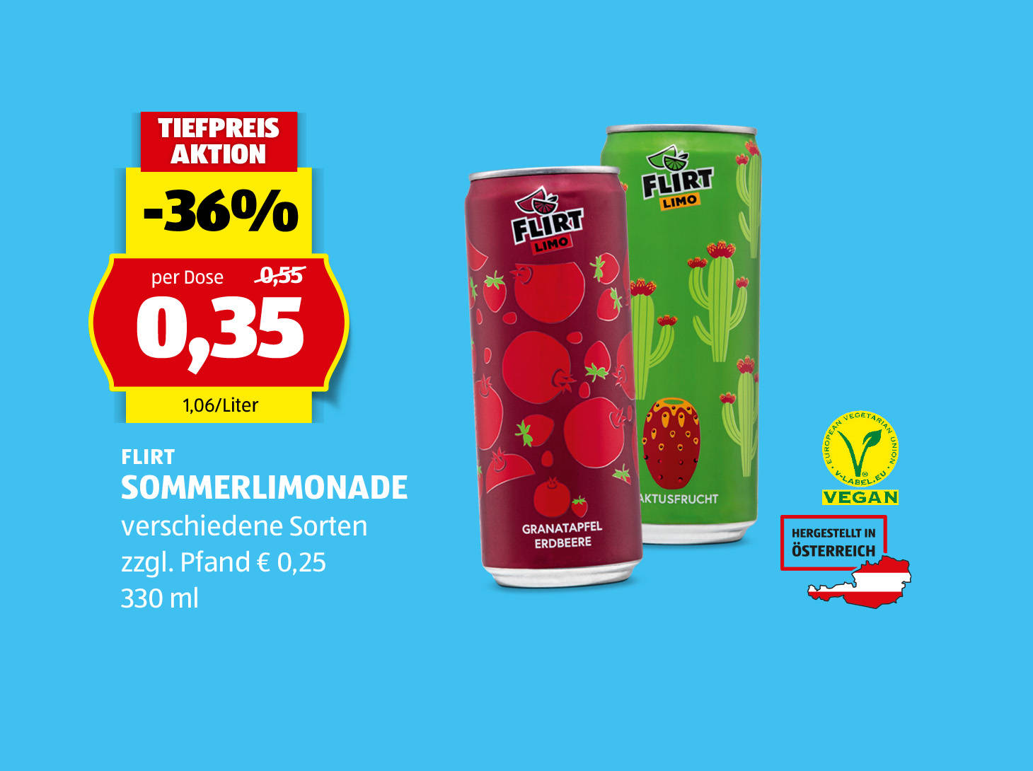 Flirt Sommerlimonade, € 0,35