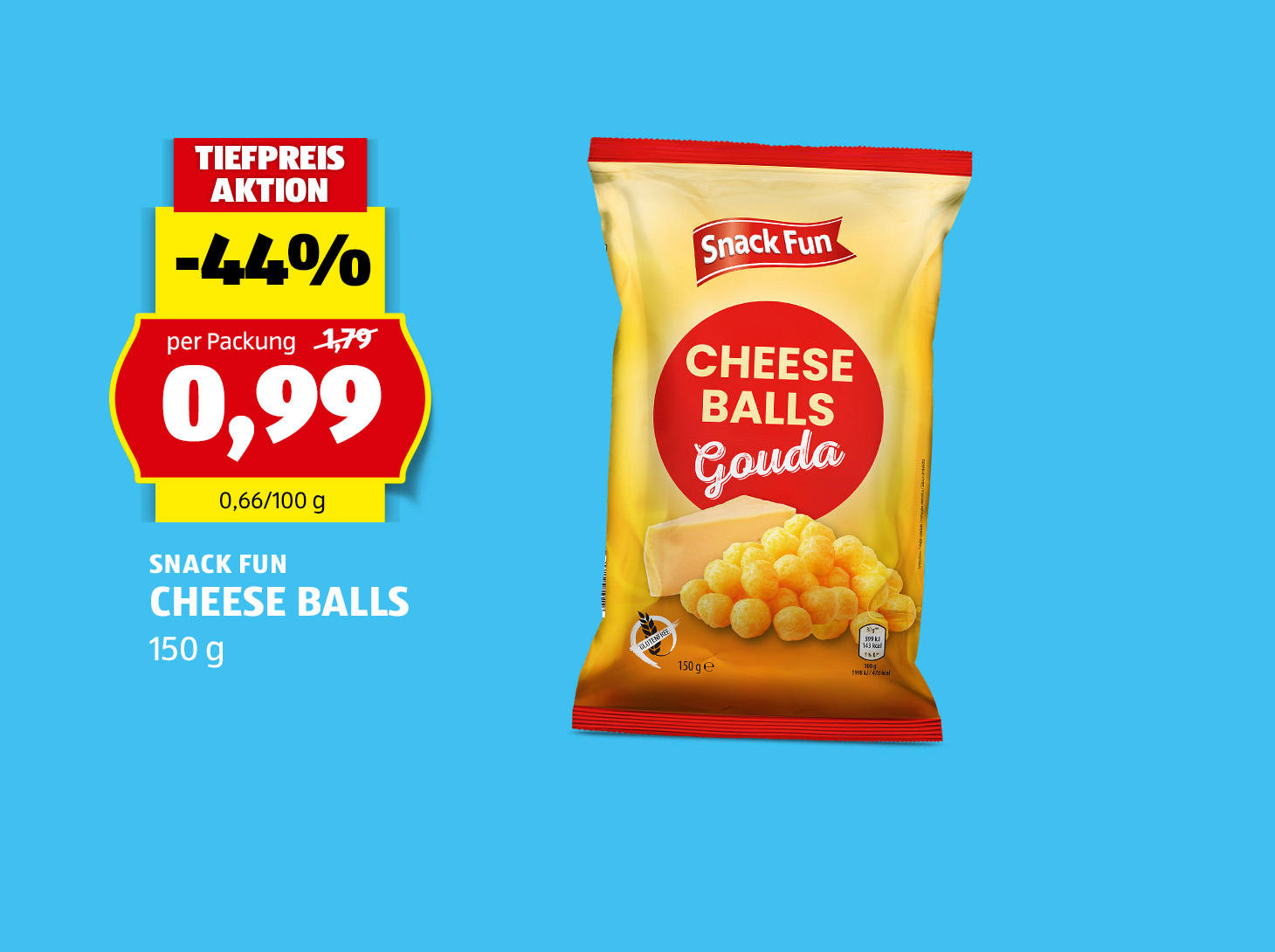 Snack Fun Cheese Balls, € 0,99