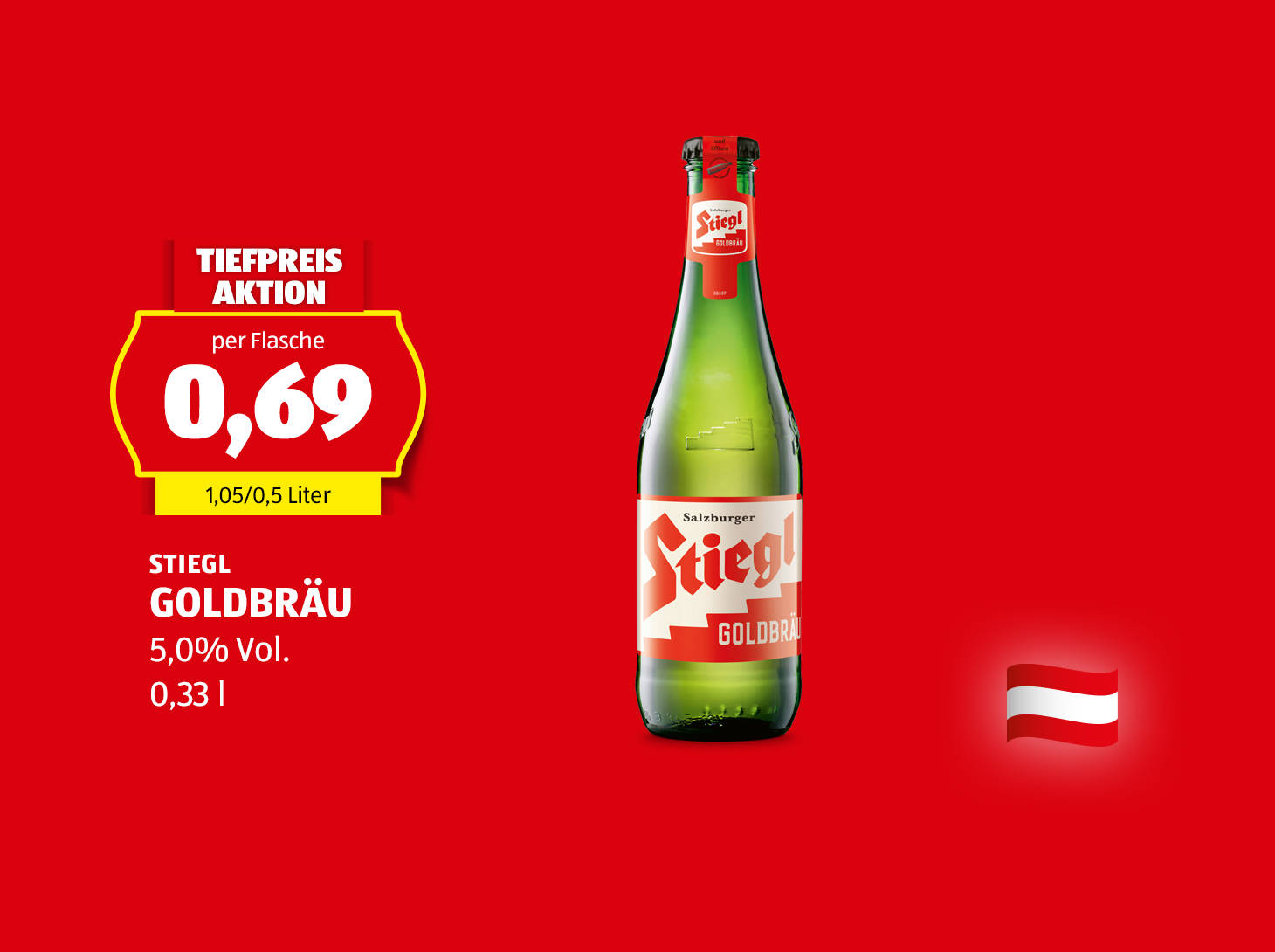 Stiegl Goldbräu, € 0,69