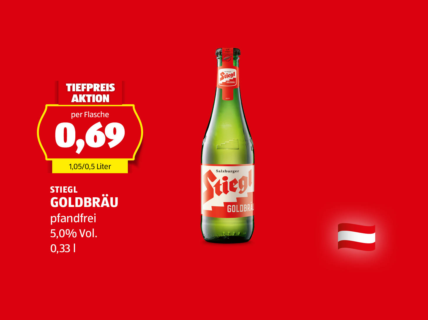 Stiegl Goldbräu, € 0,69