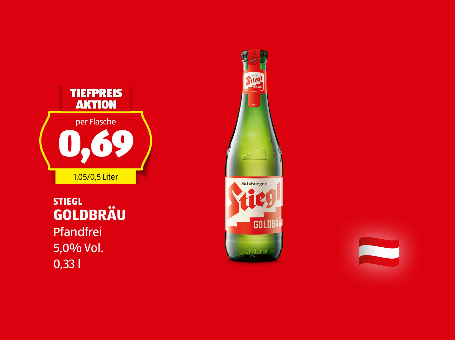 Stiegl Goldbräu, € 0,69