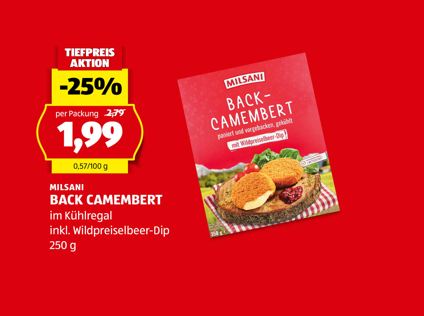 Milsani Back Camembert, € 1,99