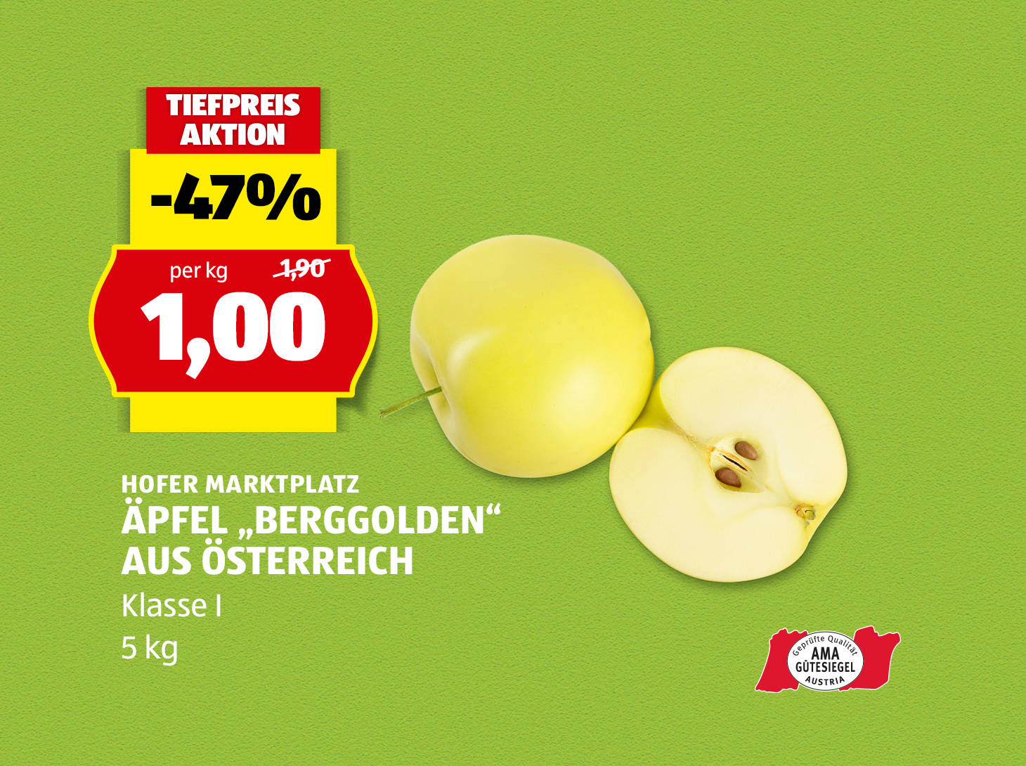 Äpfel "Berggolden" aus Österreich
