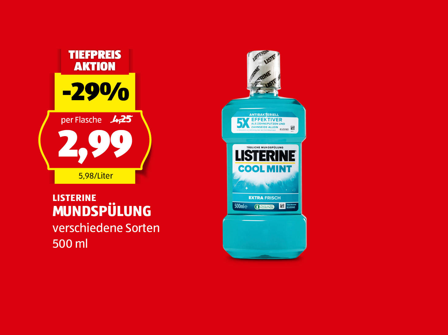 Listerine Mundspülung, € 2,99