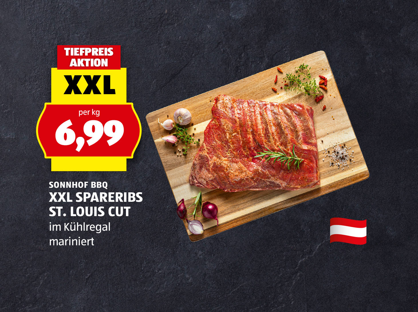 Sonnhof BBQ XXL Spareribs St. Louis Cut, € 6,99