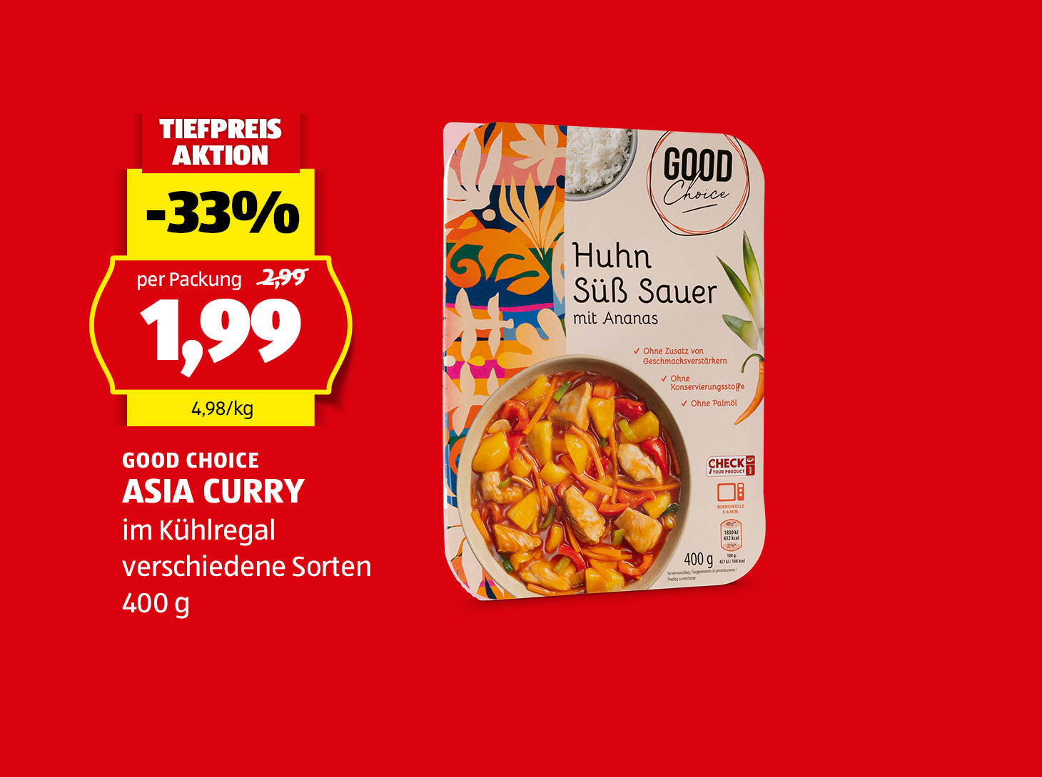 Good Choice Asia Curry, 400 g, in verschiedenen Sorten erhältlich, € 1,99