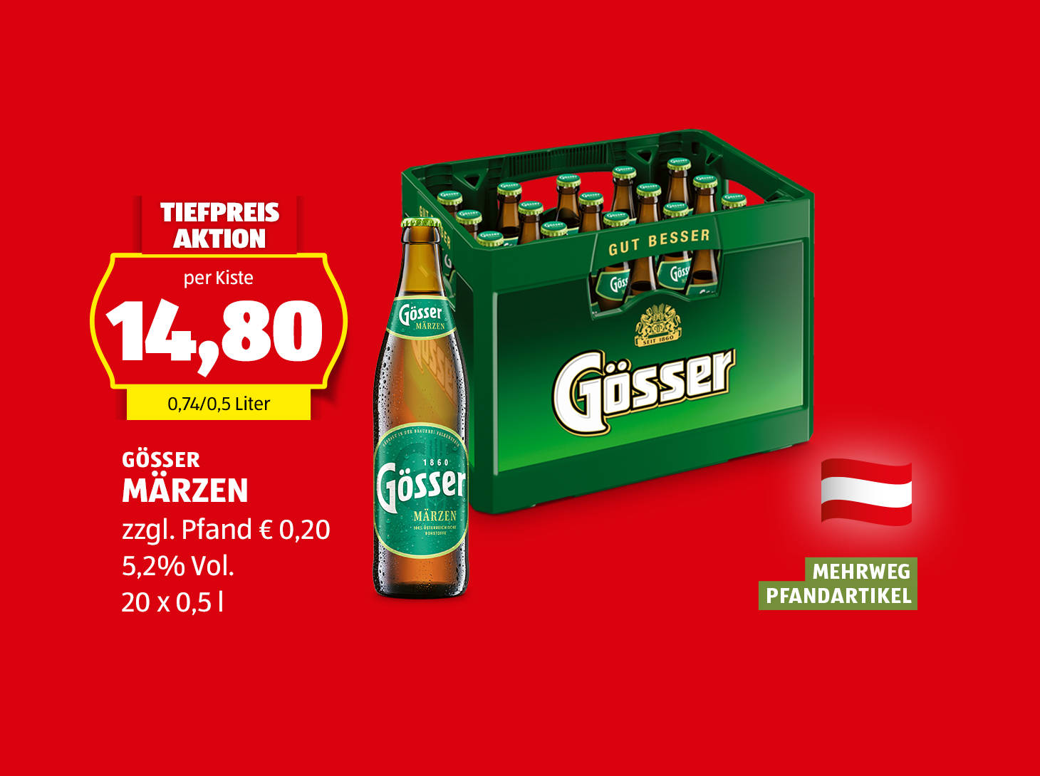 Gösser Märzen, € 14,80