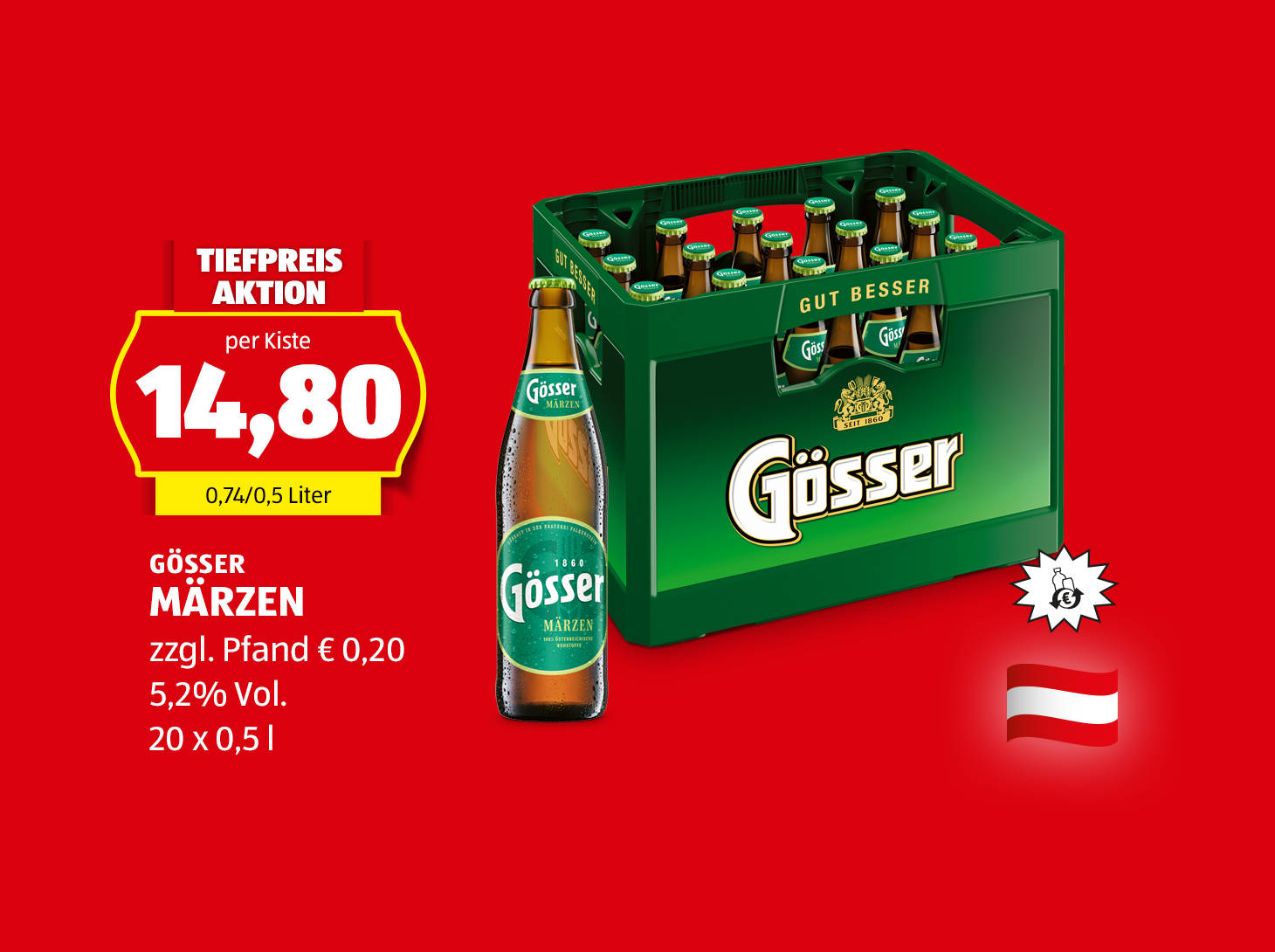 Gösser Märzen, € 14,80
