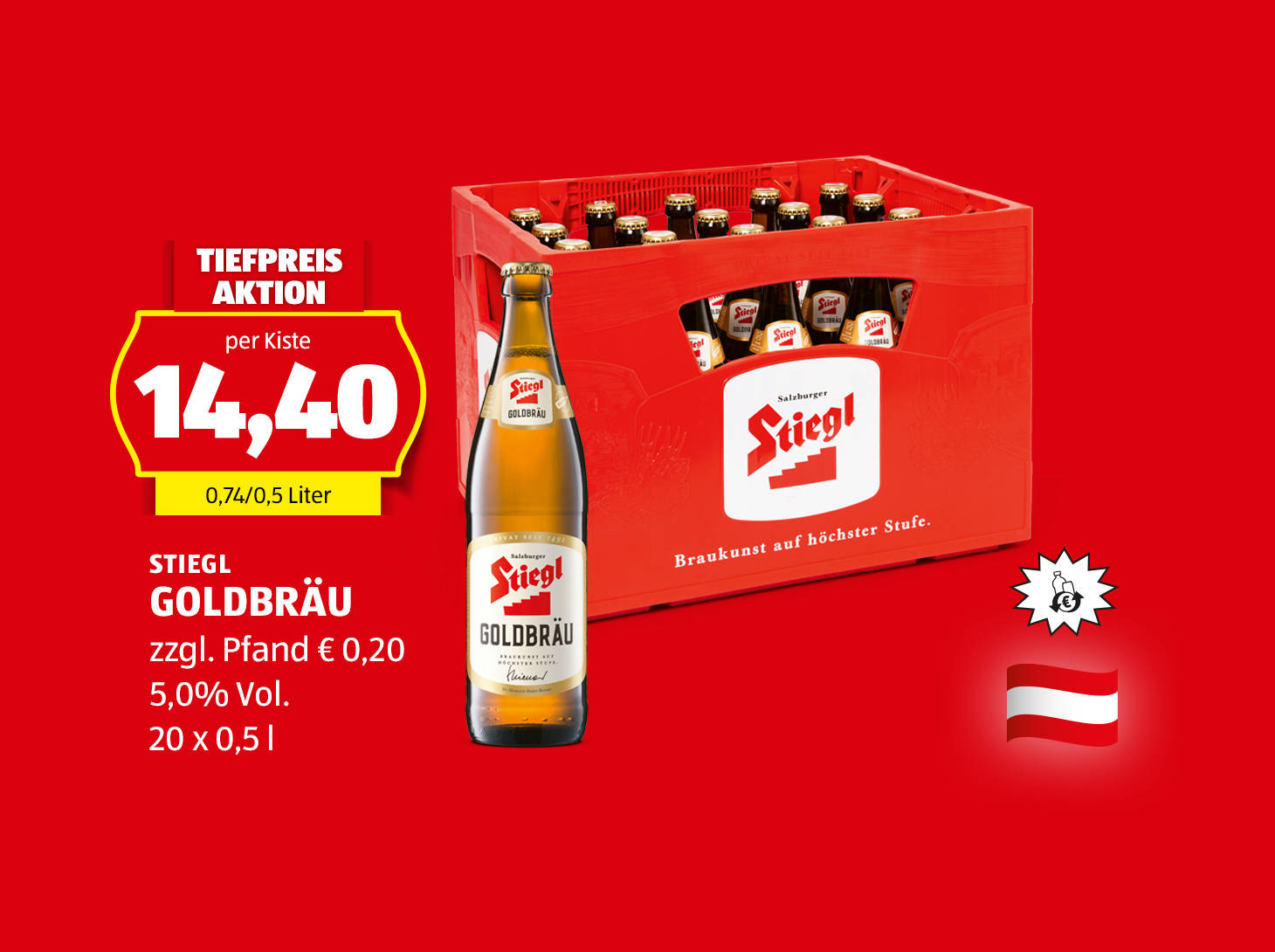 Stiegl Goldbräu, € 14,80