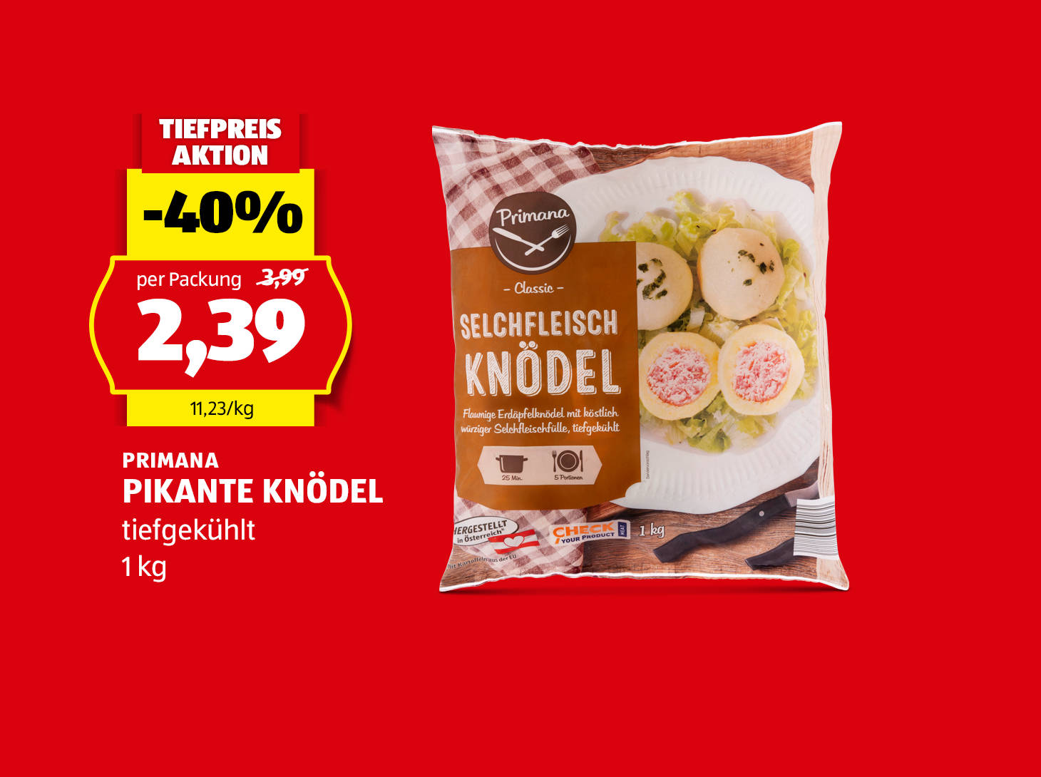 Primana, Pikante Knödel, 1 kg, € 2,39