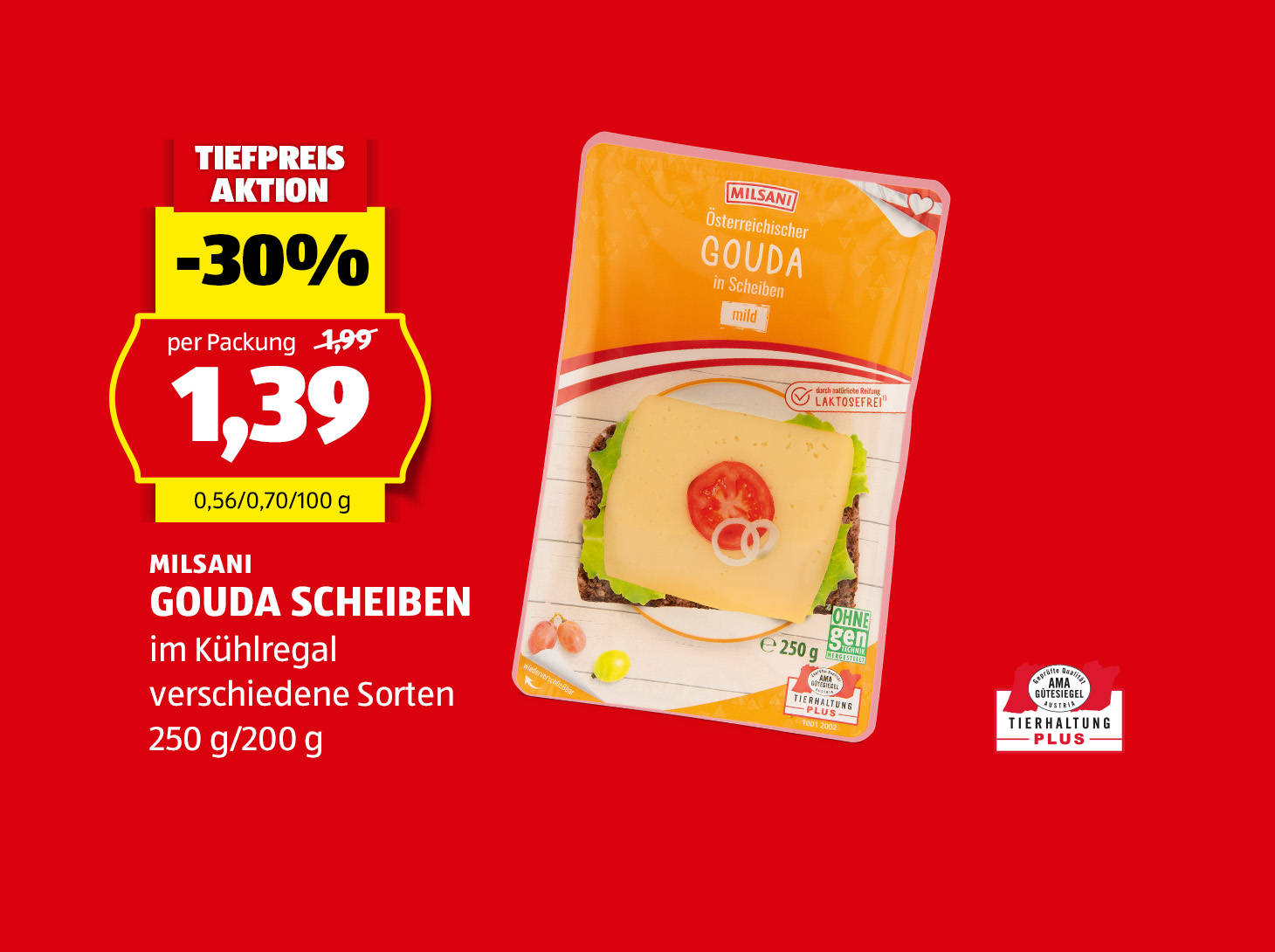 Milsani Gouda Scheiben, € 1,39