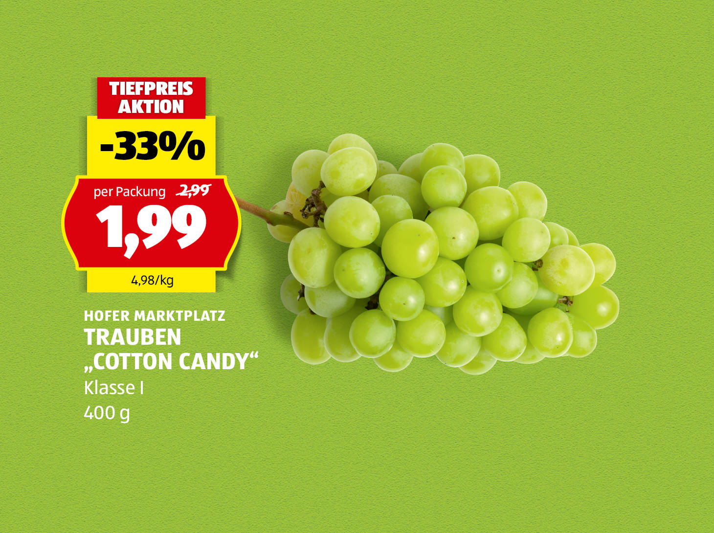 Hofer Marktplatz Trauben "Cotton Candy", € 1,99