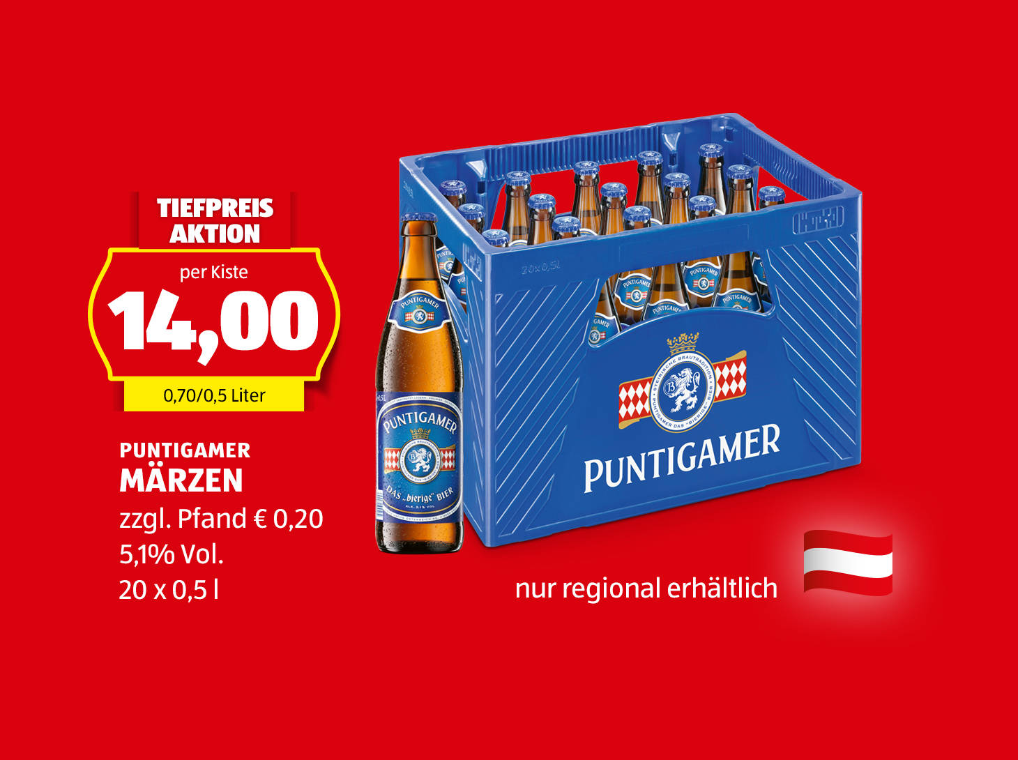 Puntigamer Märzen Kiste, 20 x 0,5 l, € 14,00