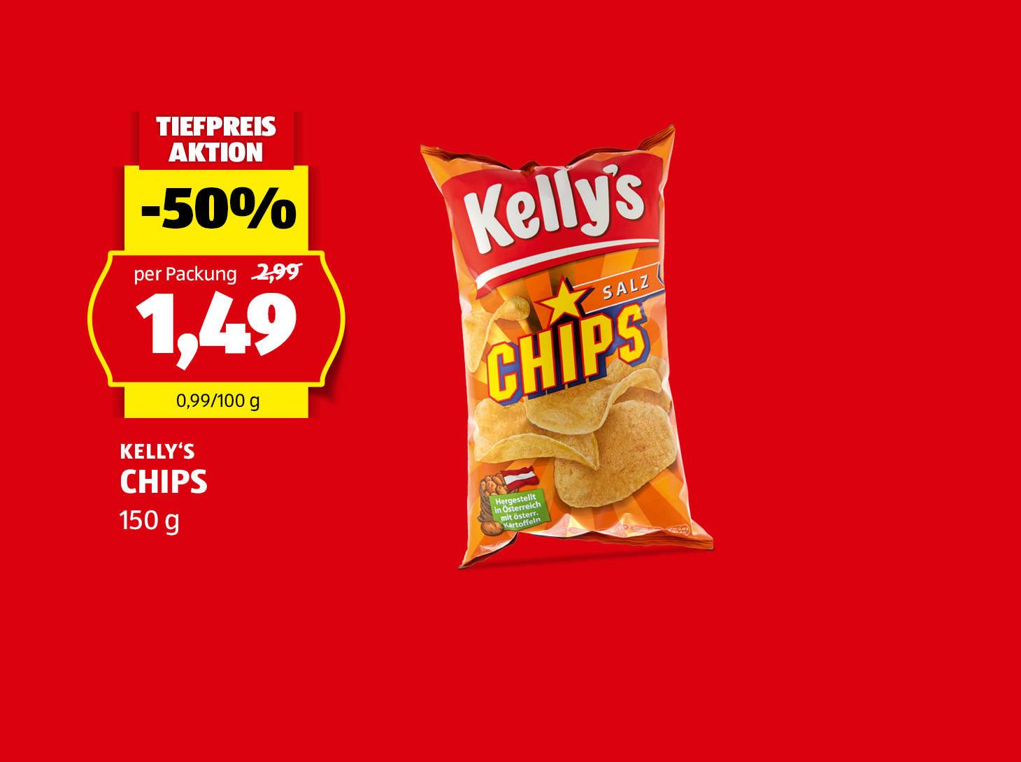Kelly's Chips, € 1,49