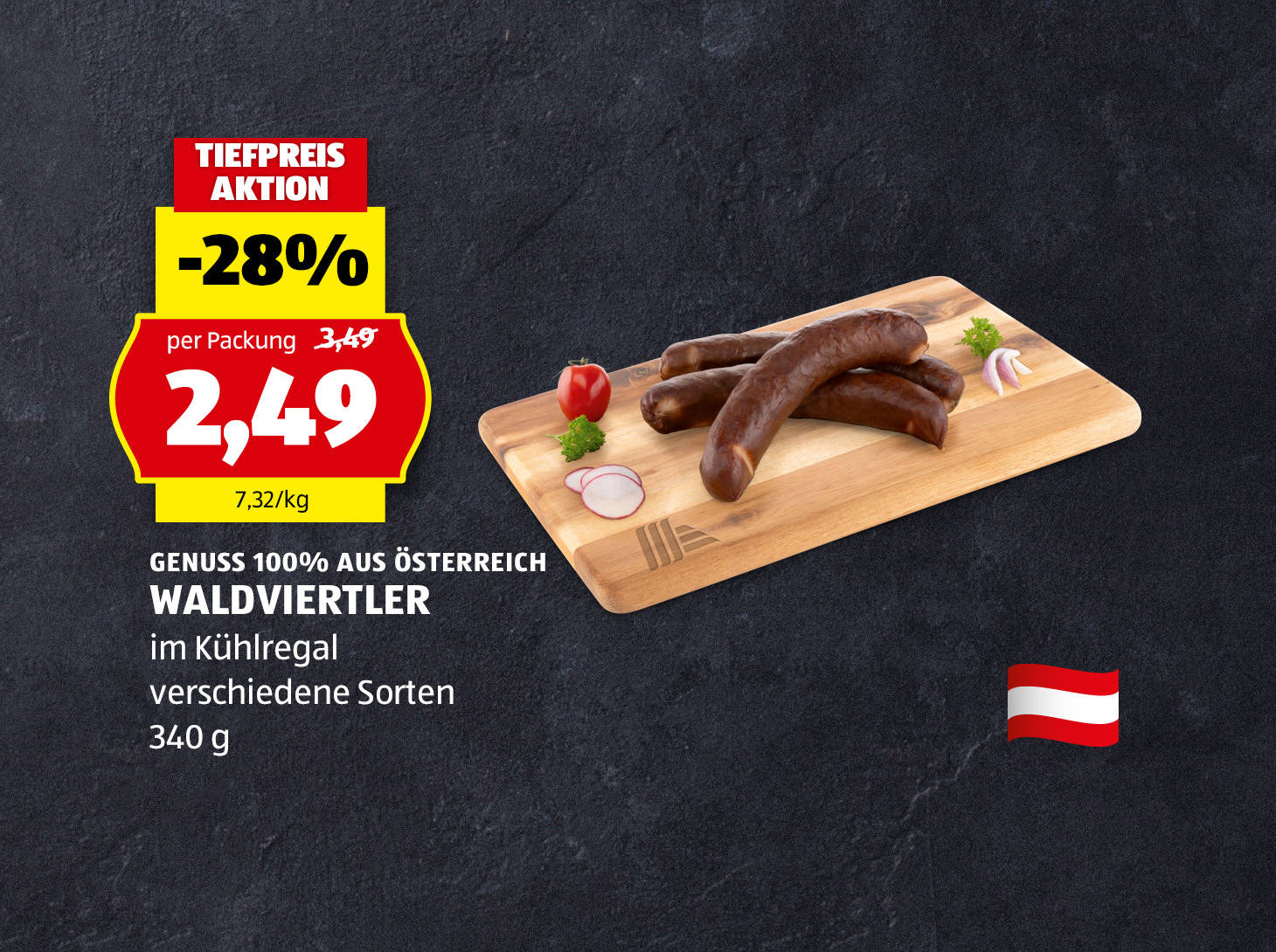 Genuss 100% aus Österreich Waldviertler, € 2,49