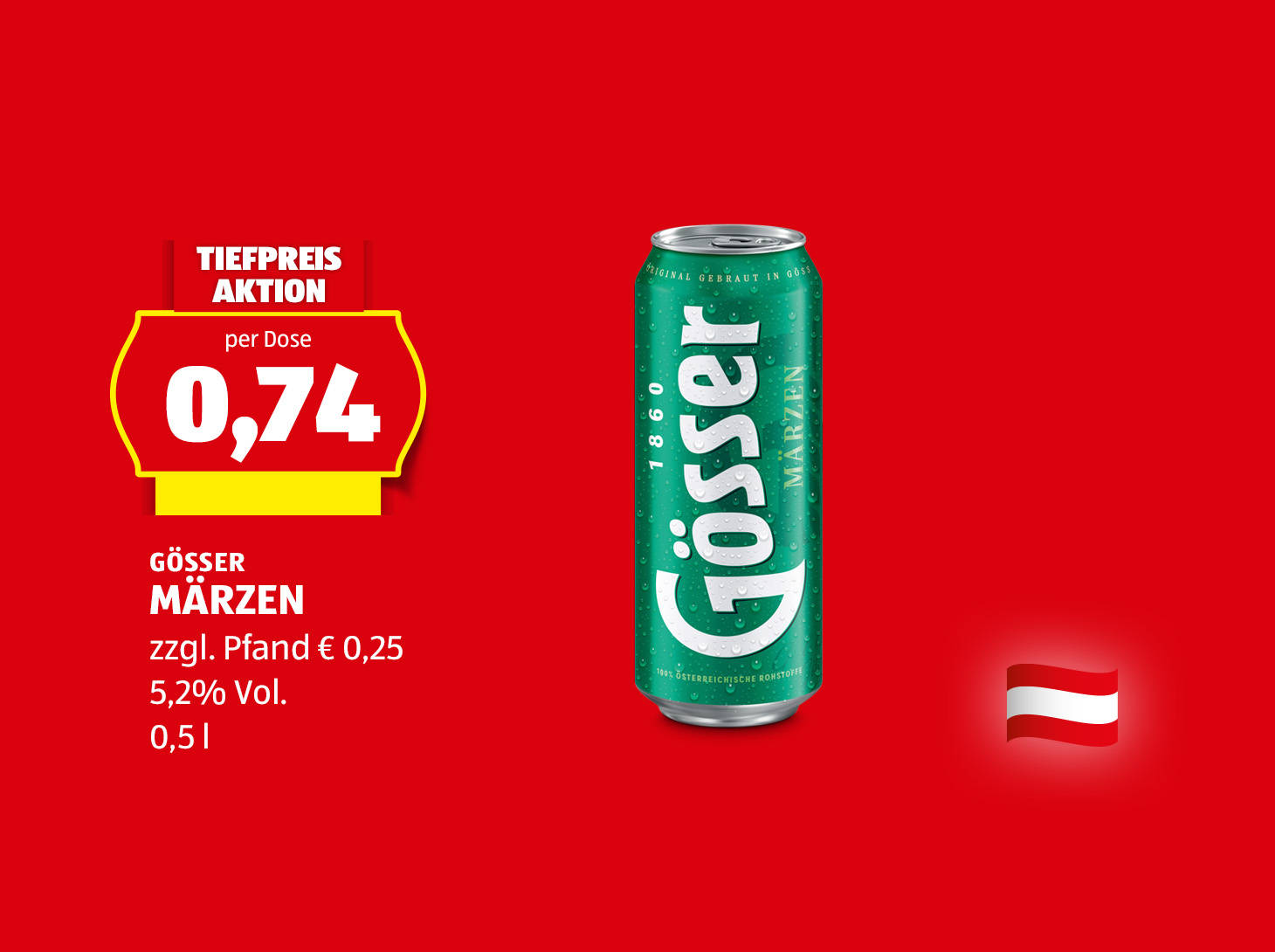 Gösser Märzen, € 0,74