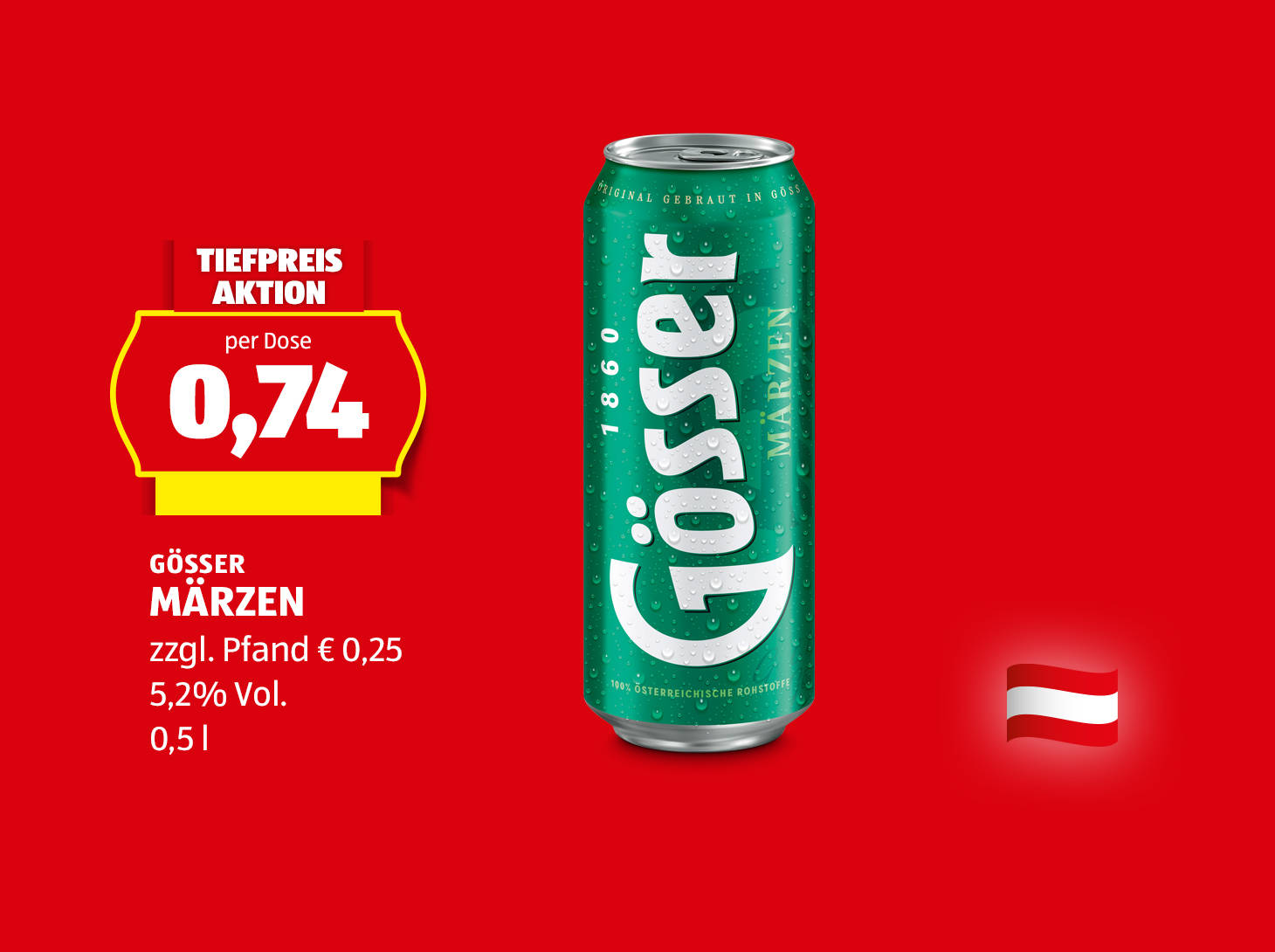Gösser, Märzen Dose, 0,5 l, € 0,74