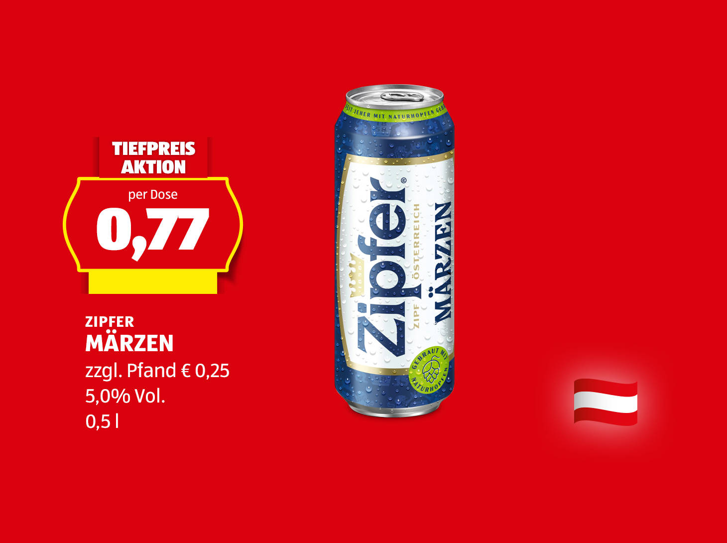 Zipfer Märzen Dose, 0,5 l, € 0,77