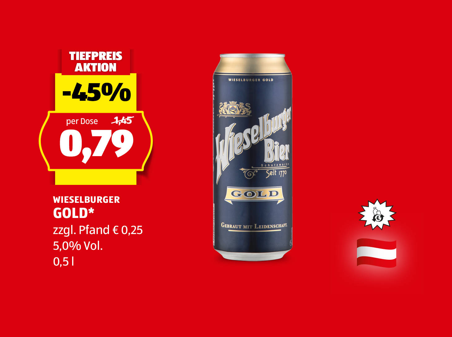 Wieselburger Gold, € 0,79