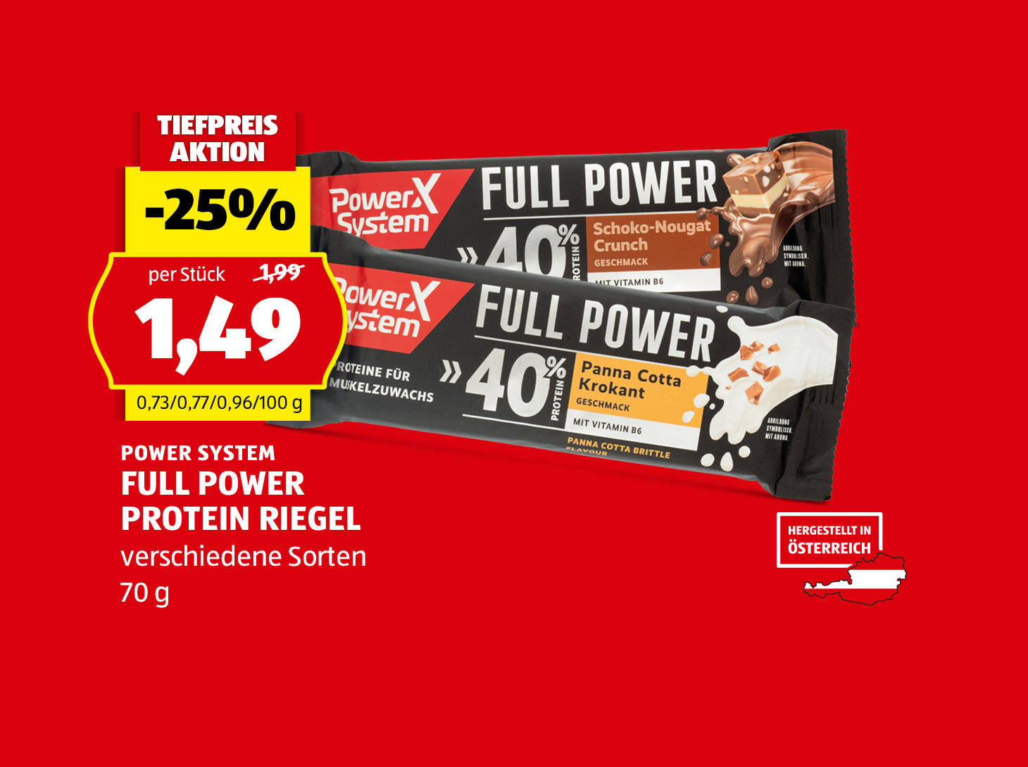 Power System Full Power Protein Riegel, € 1,49