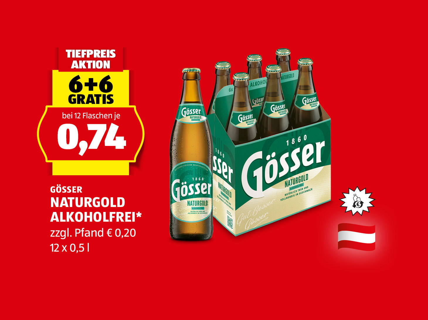 Gösser Naturgold Alkoholfrei, € 0,74