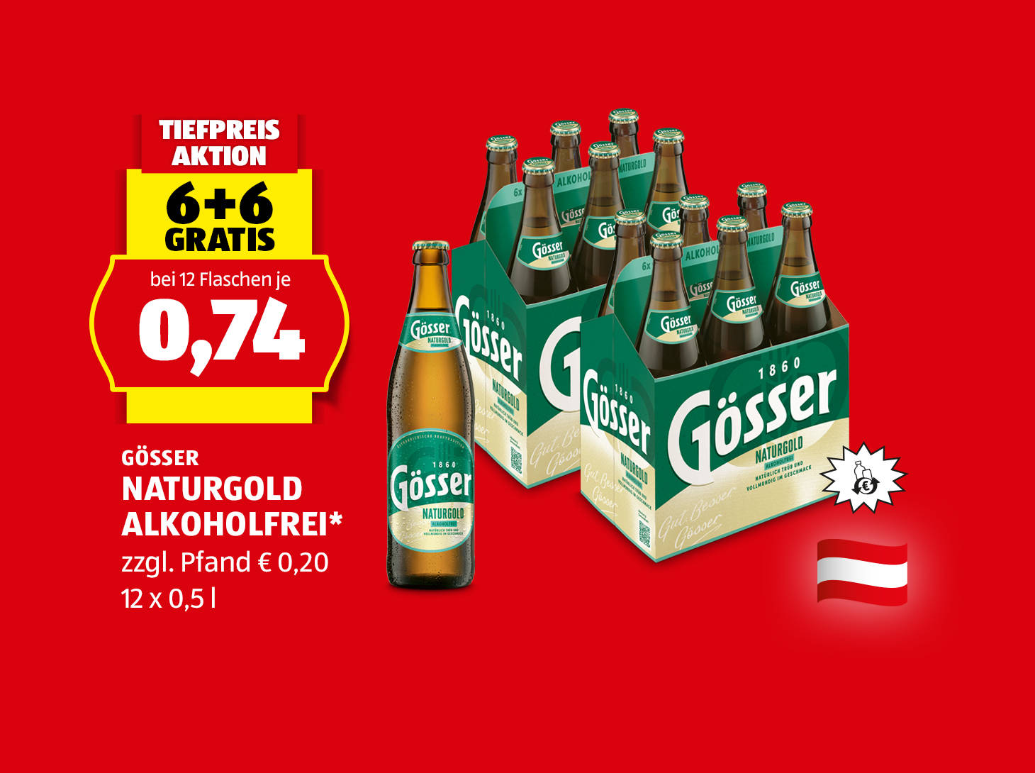 Gösser Naturgold Alkoholfrei*, € 0,74