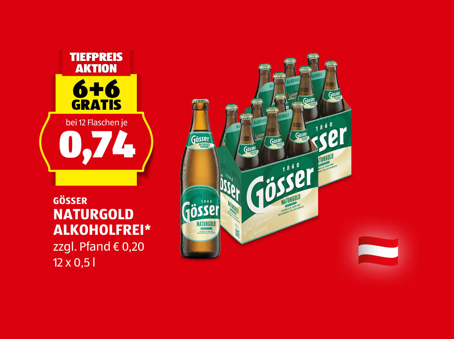 Gösser Naturgold Alkoholfrei*, € 0,74