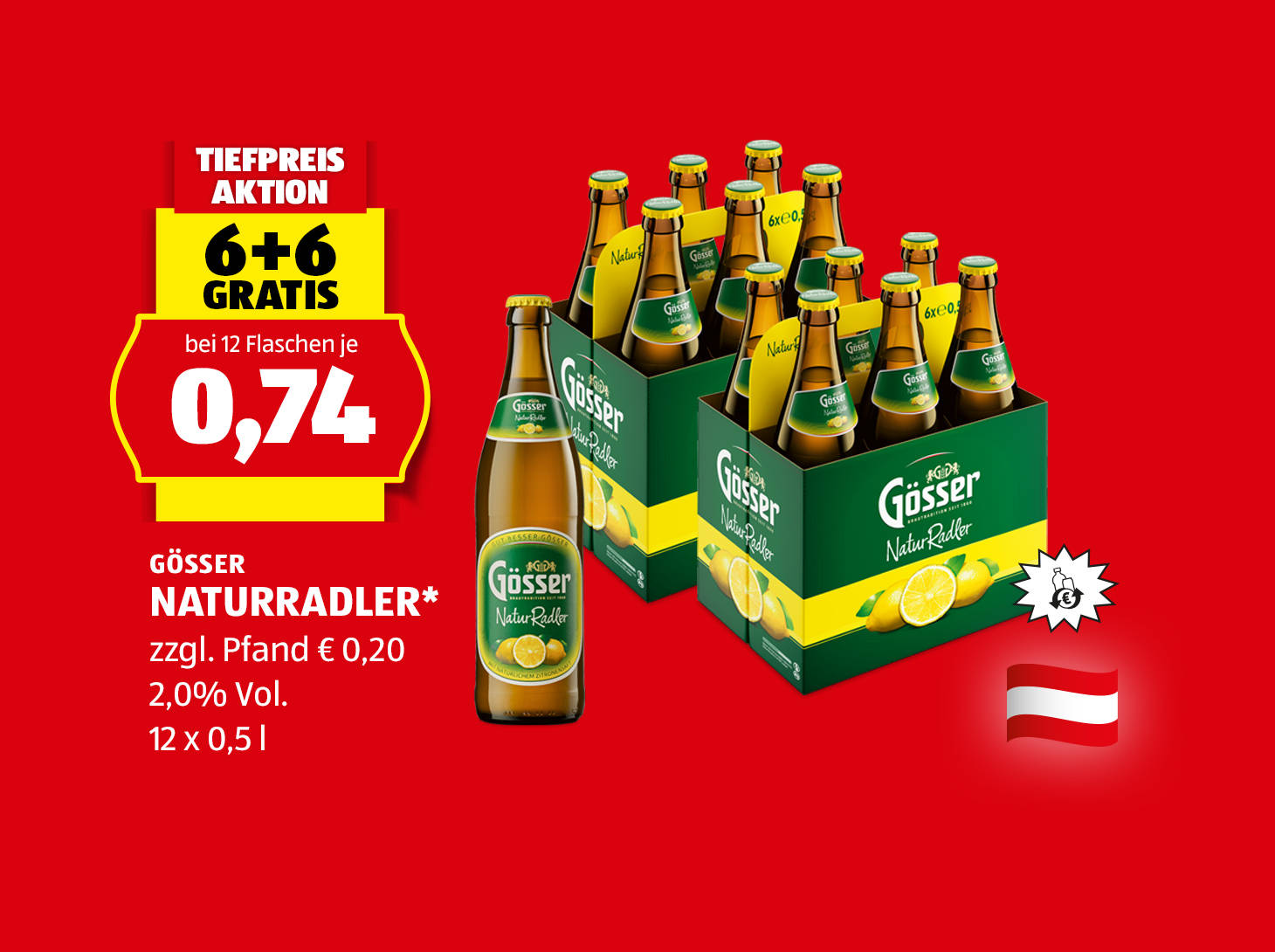 Gösser Naturradler*, € 0,74
