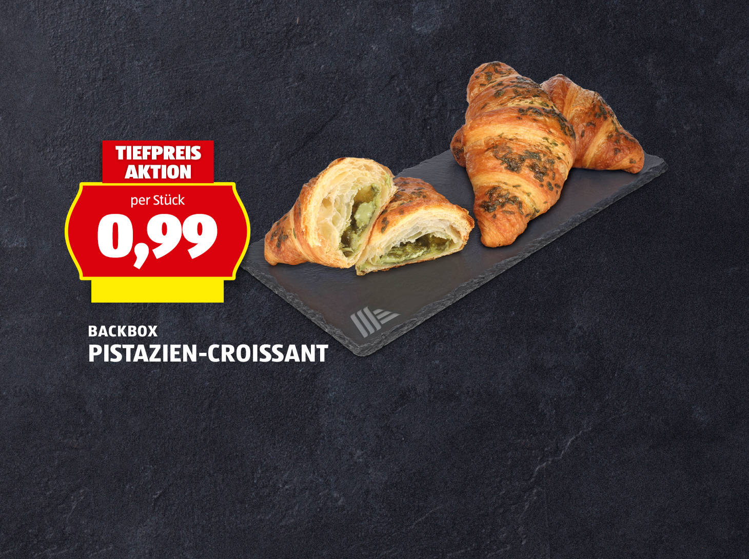Backbox Pistazien-Croissant, € 0,99